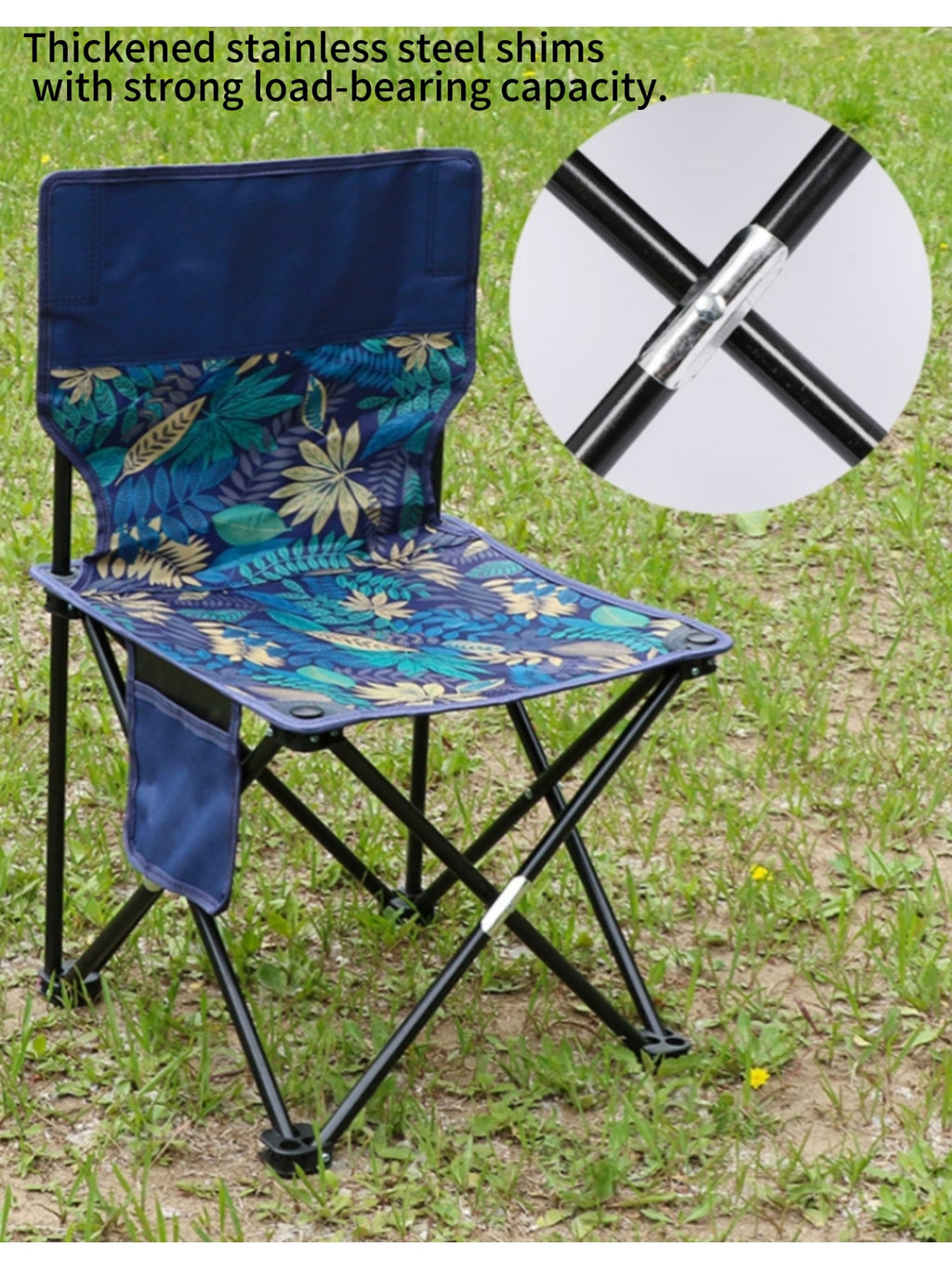 600D Oxford Fabric Folding Camping Chair With Backrest
