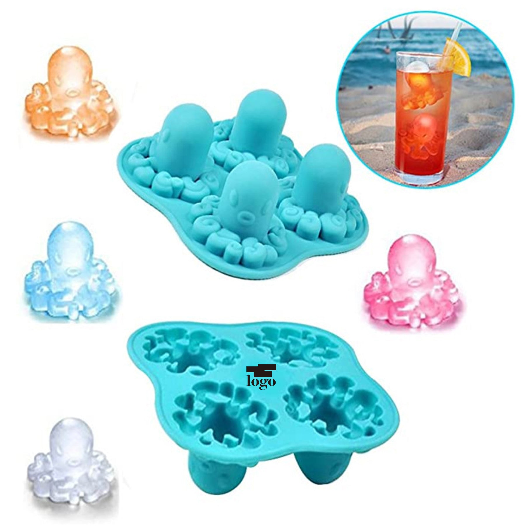 Octopus Shaped Ice Cube Trays Molds