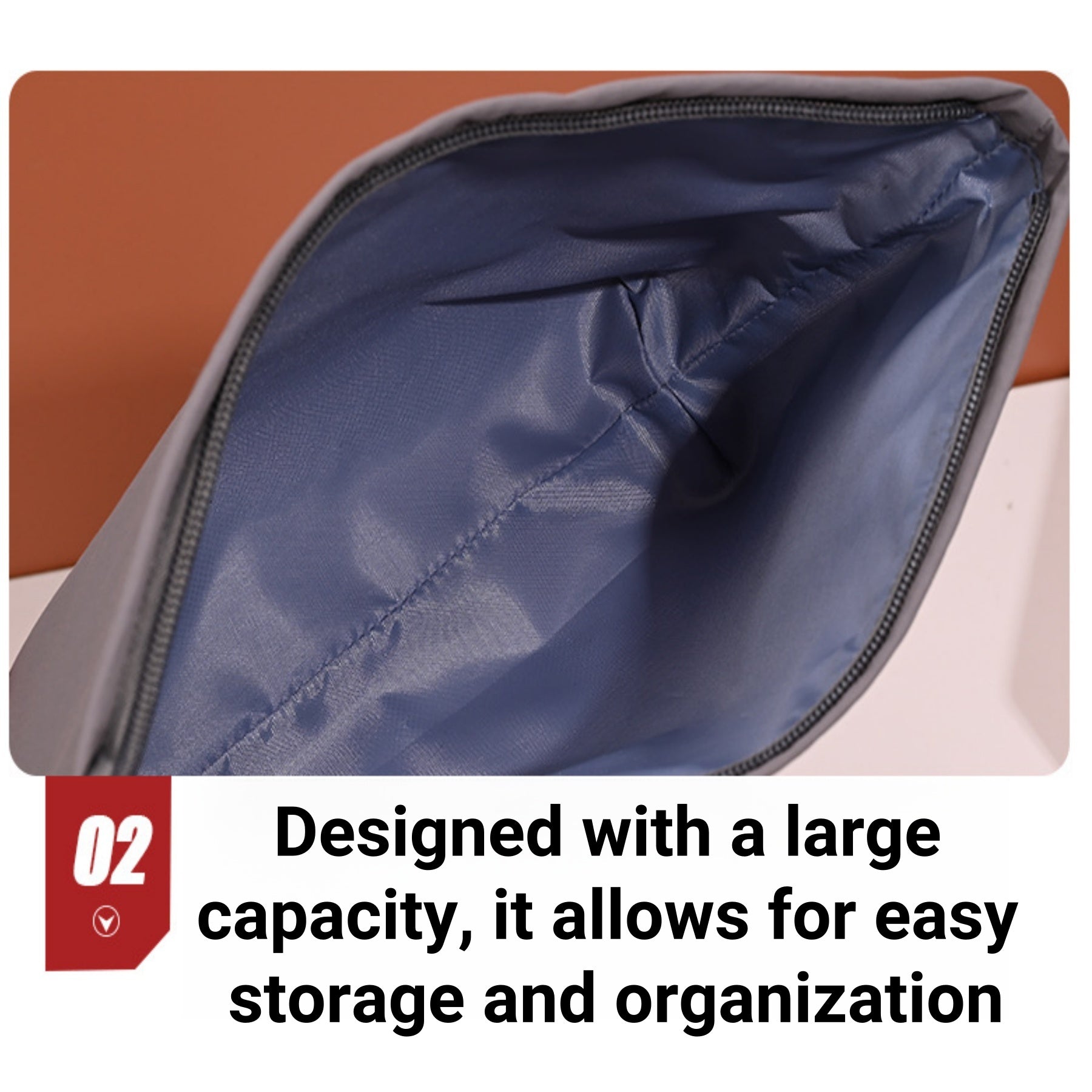 Solid-Color Nylon Makeup Storage Bag