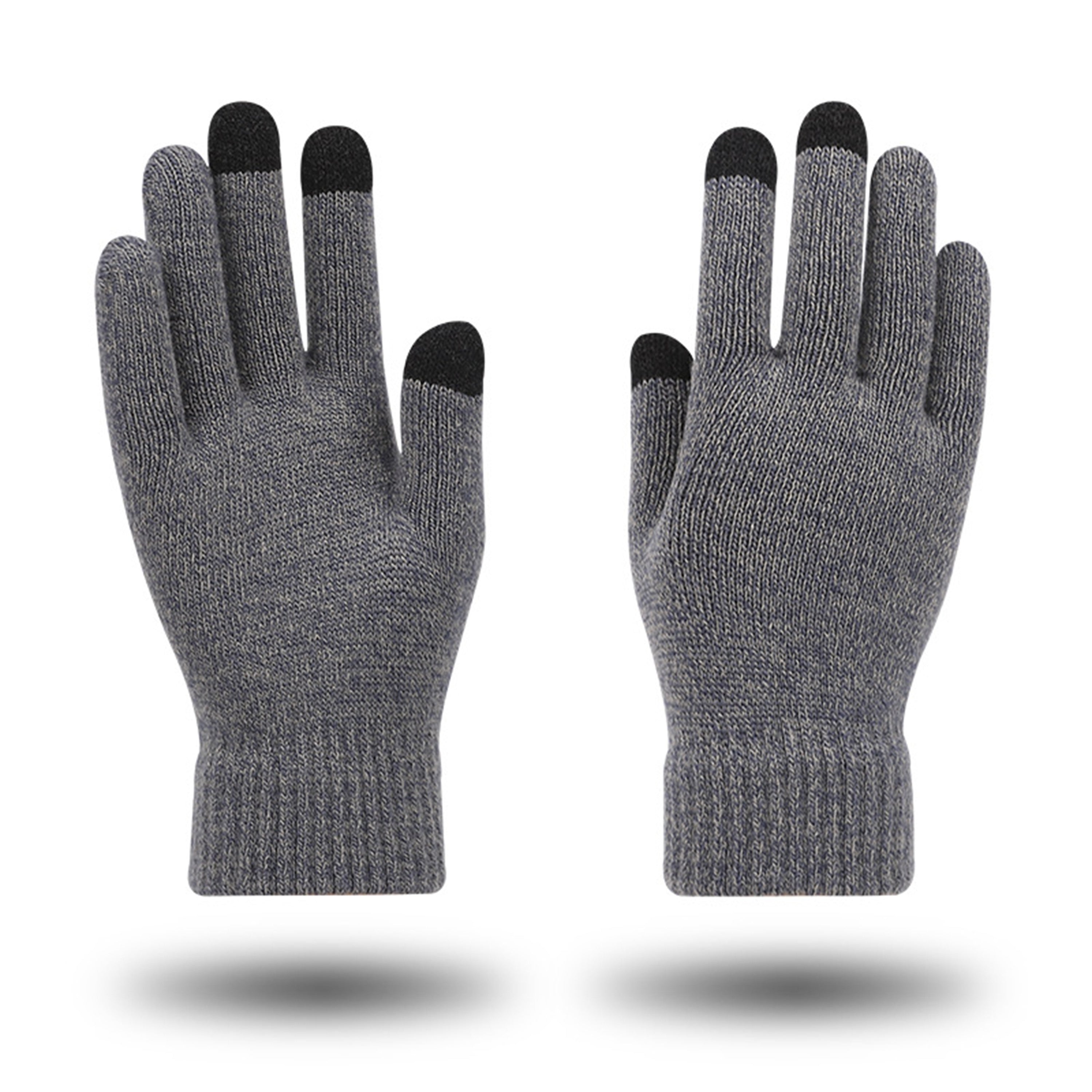 Touchscreen-Friendly Acrylic Knit Gloves