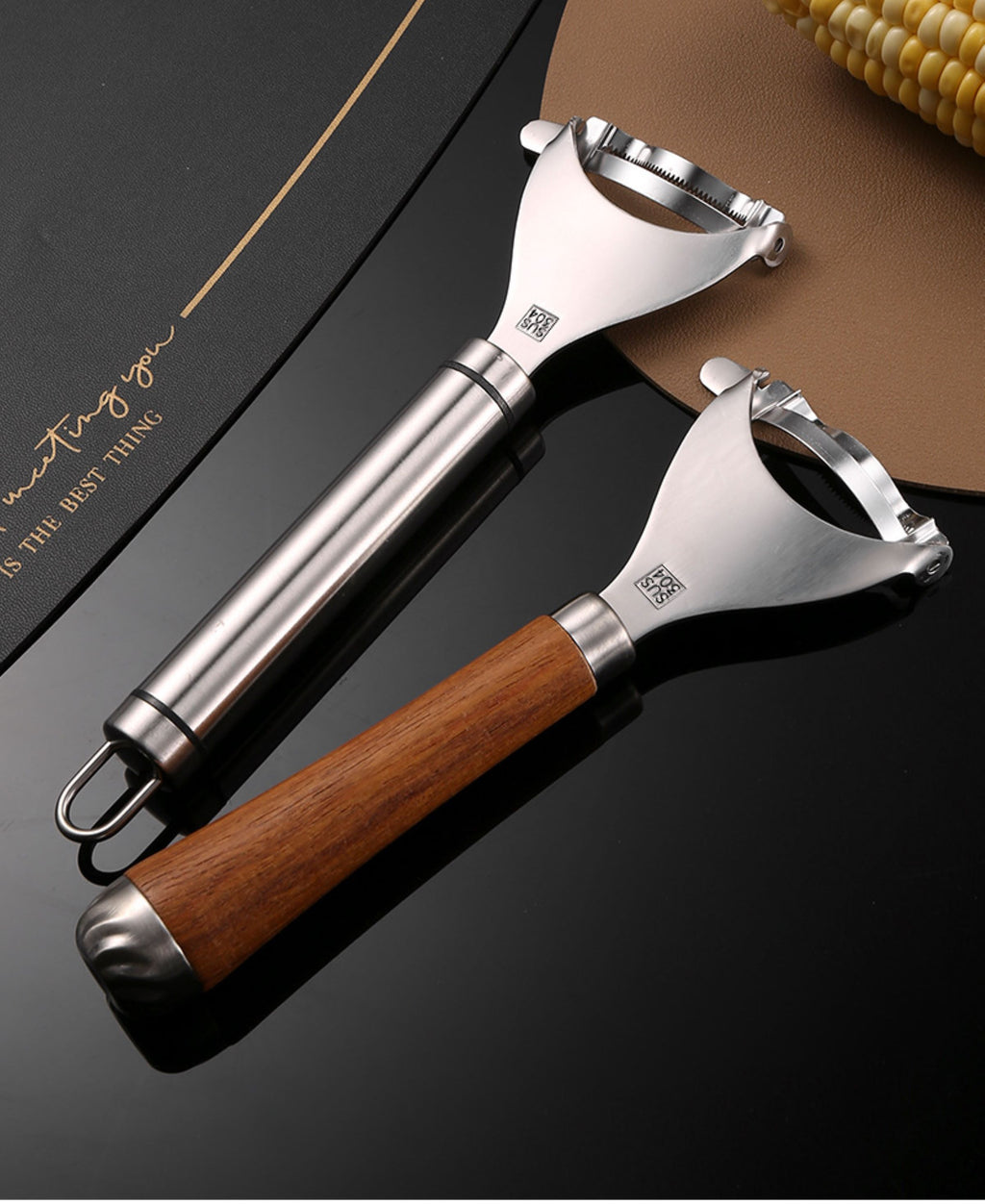 Stainless Steel Round - tube Handle Corn Stripper