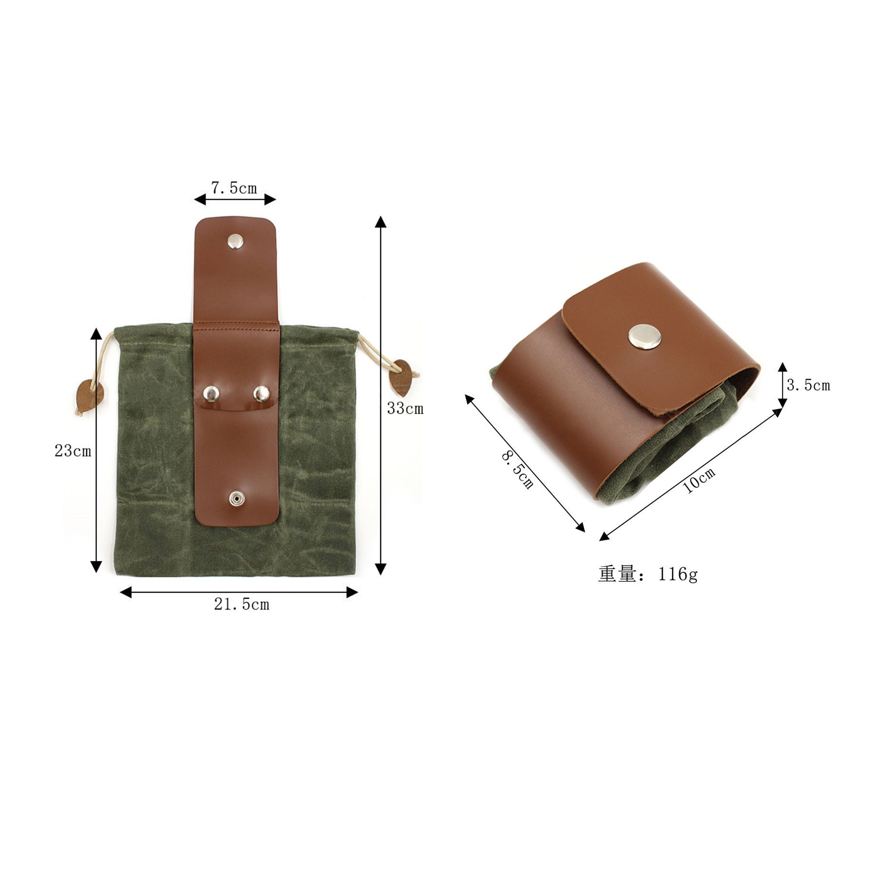 Waxed Canvas Outdoor Forest Foraging Pouch