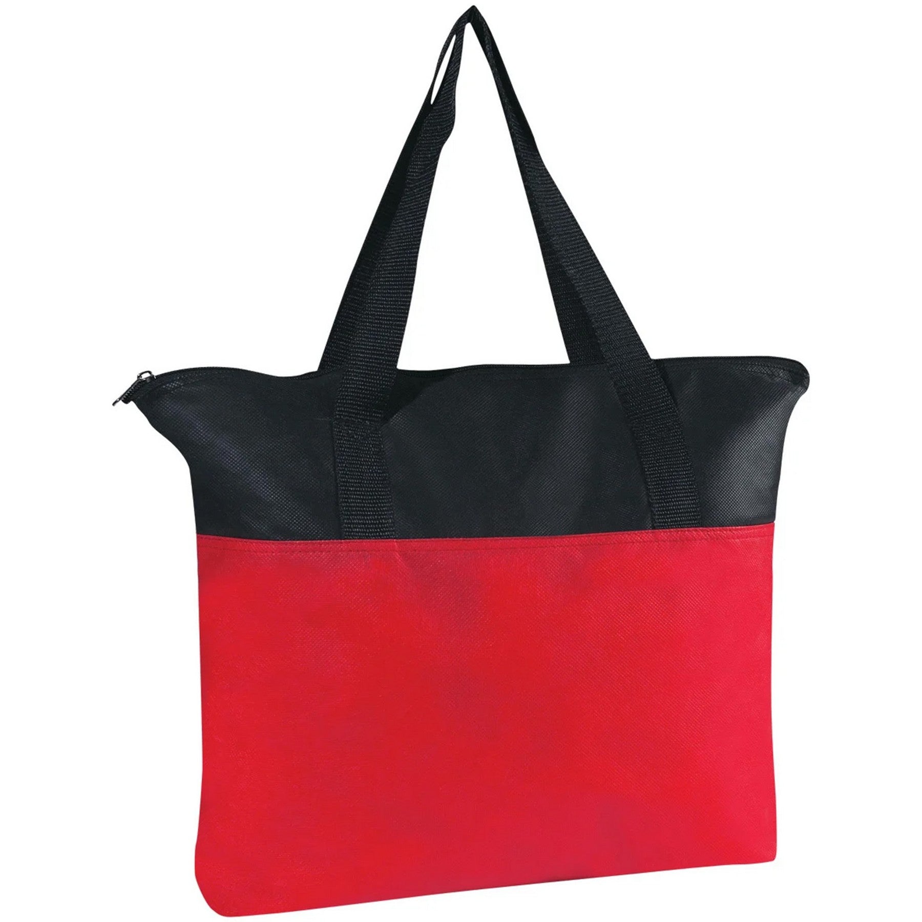 Custom Two-Tone Non-Woven Zippered Tote Bags