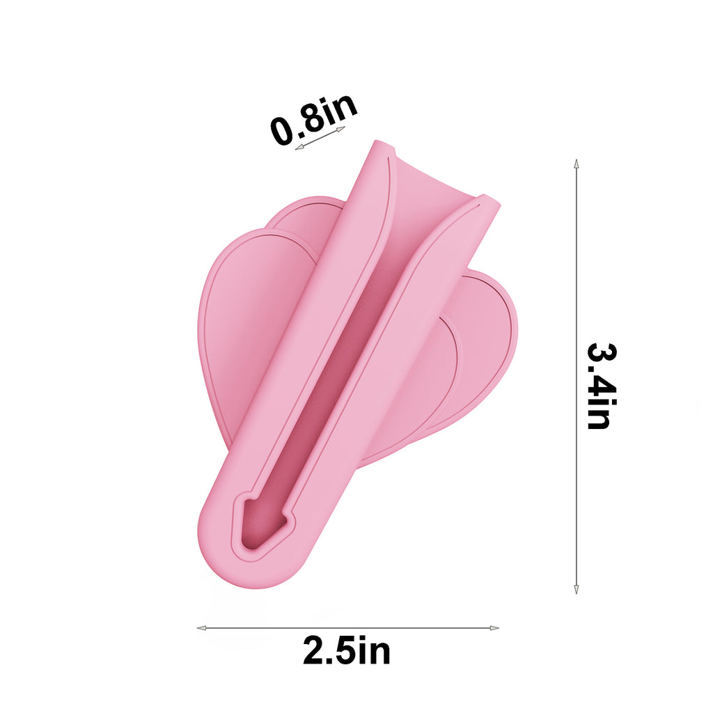 Heart-Shaped Silicone Lipstick Clip Phone Holder Sticker