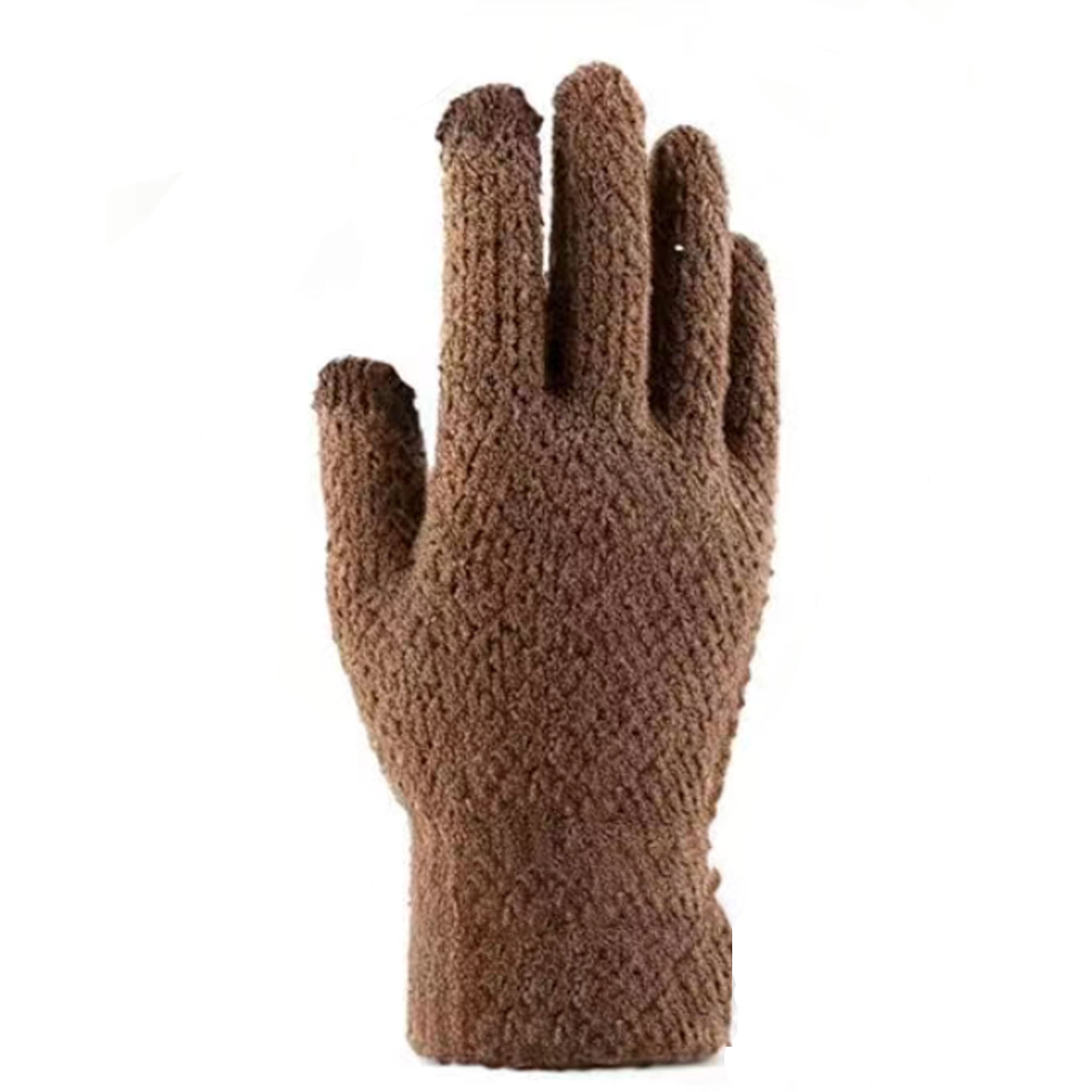 Acrylic Fleece Lined Knit Touchscreen Gloves