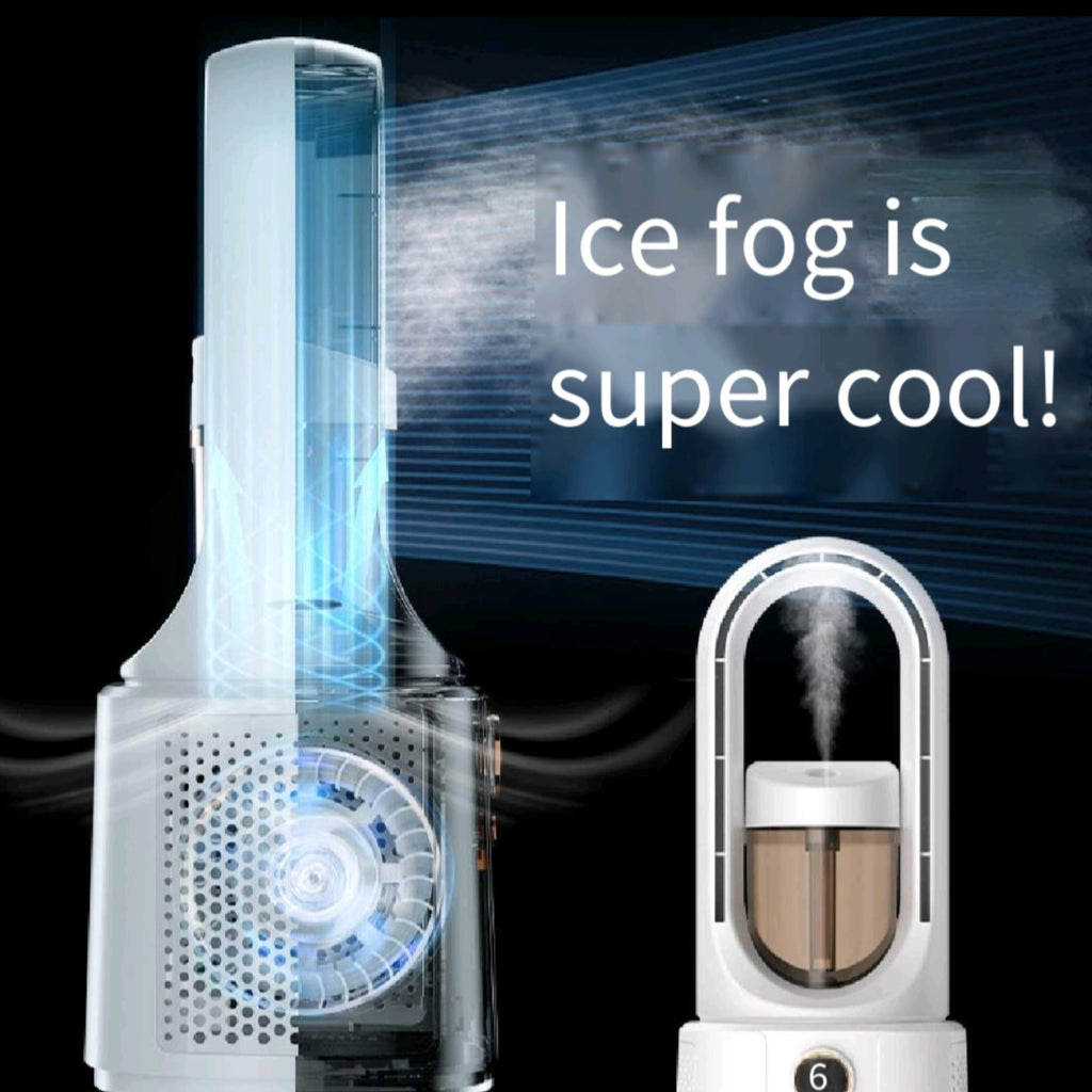 Bladeless Mist Air Circulator USB Desktop Fan 6 Speed Quiet