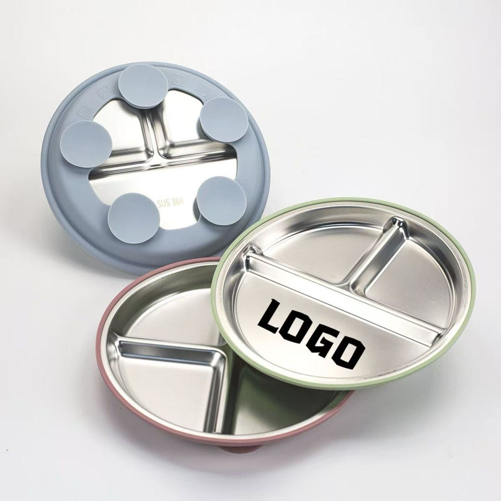 Children's Stainless Steel Baby Food Plates