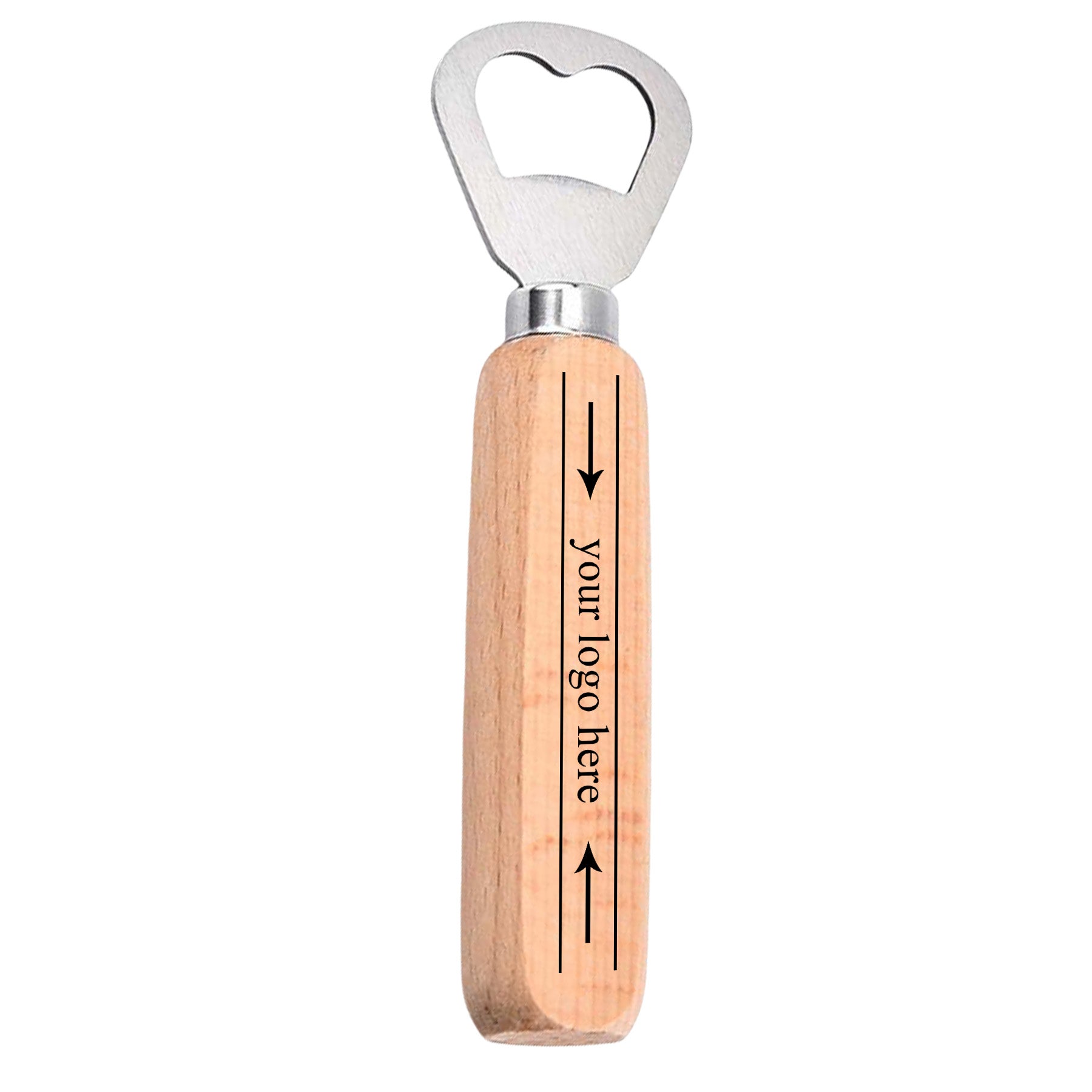 Wooden Handle Stainless Steel Bottle Opener