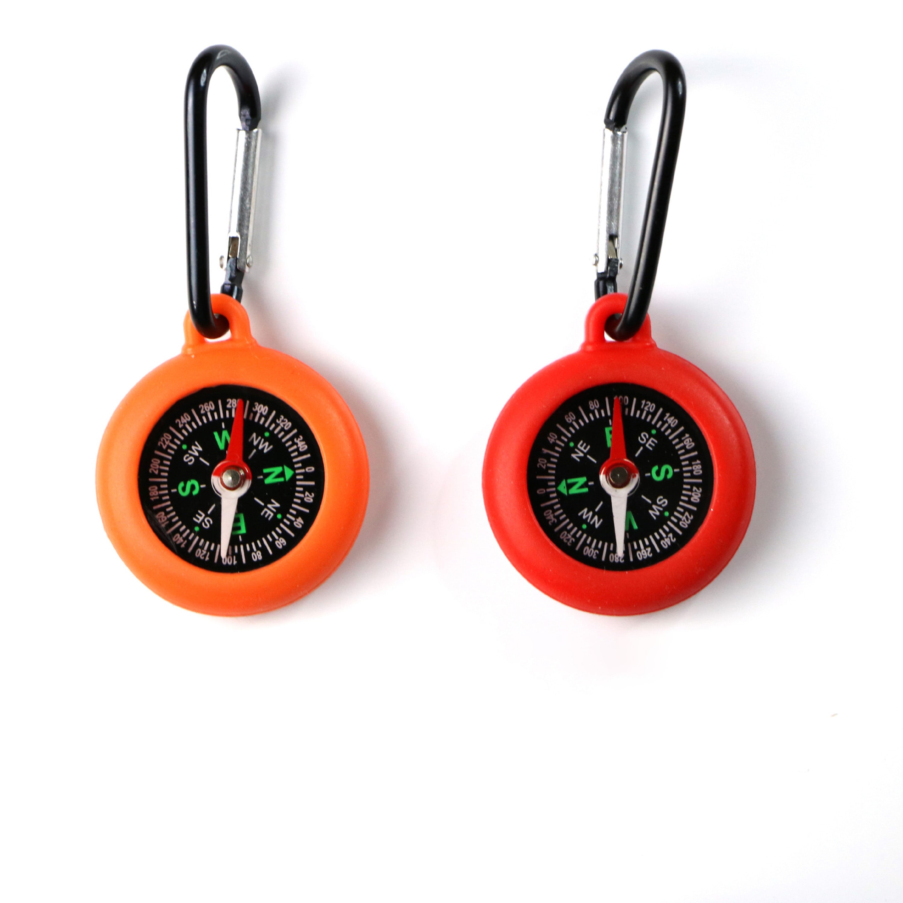 Silicone Compass with Carabiner Clip