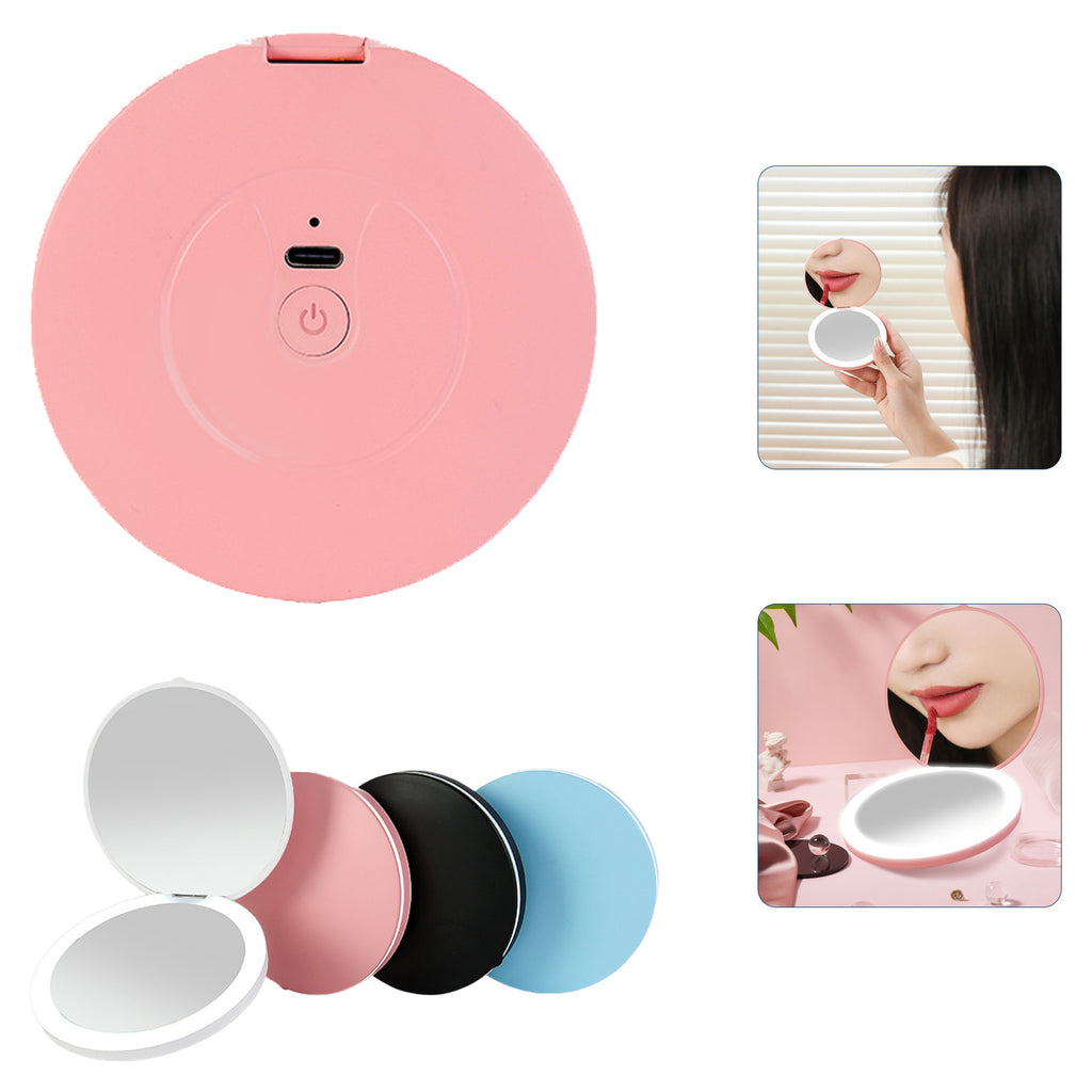 2X Makeup Mirror With Rechargeable Light