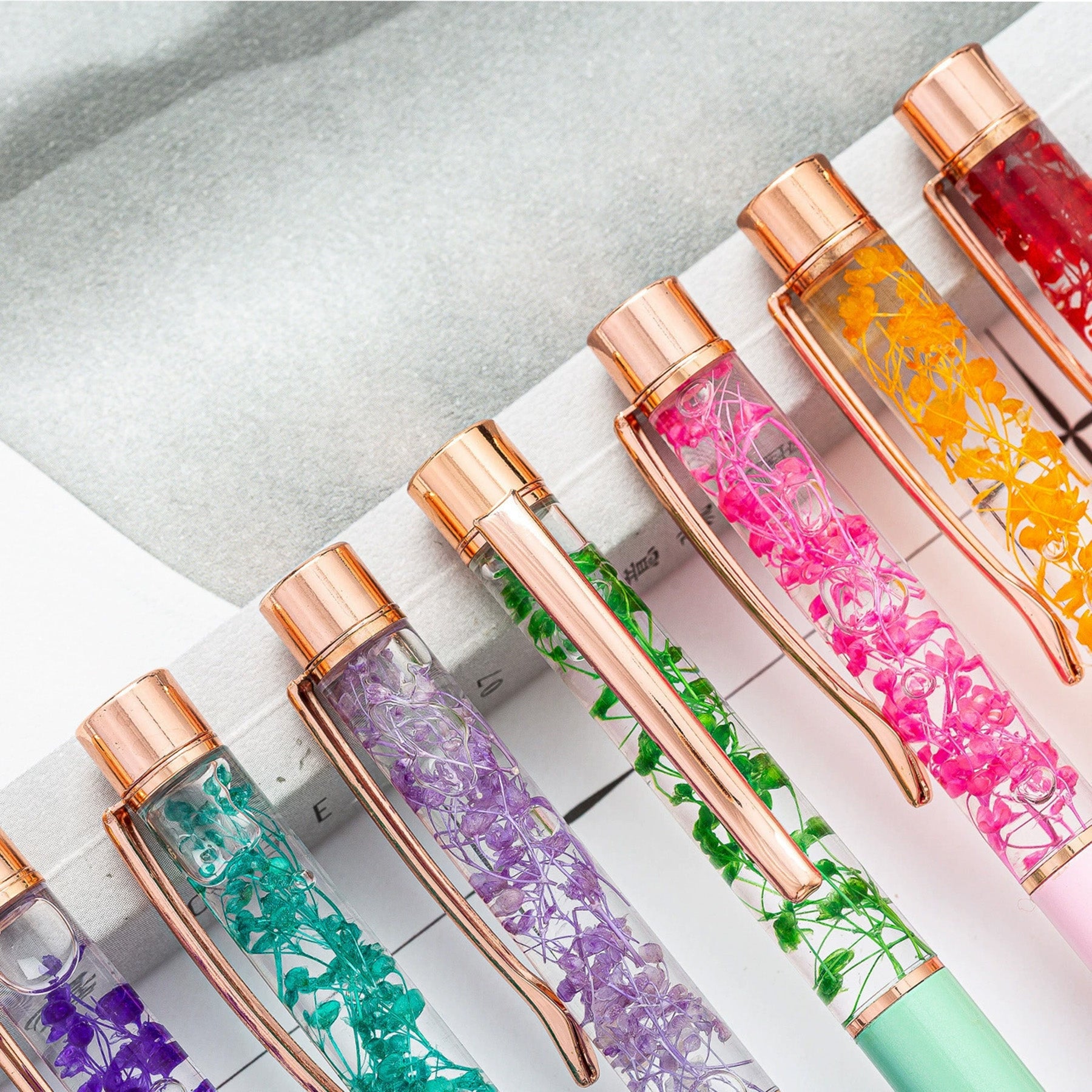 Fill The Oil With Dried Flower Ballpoint Pens