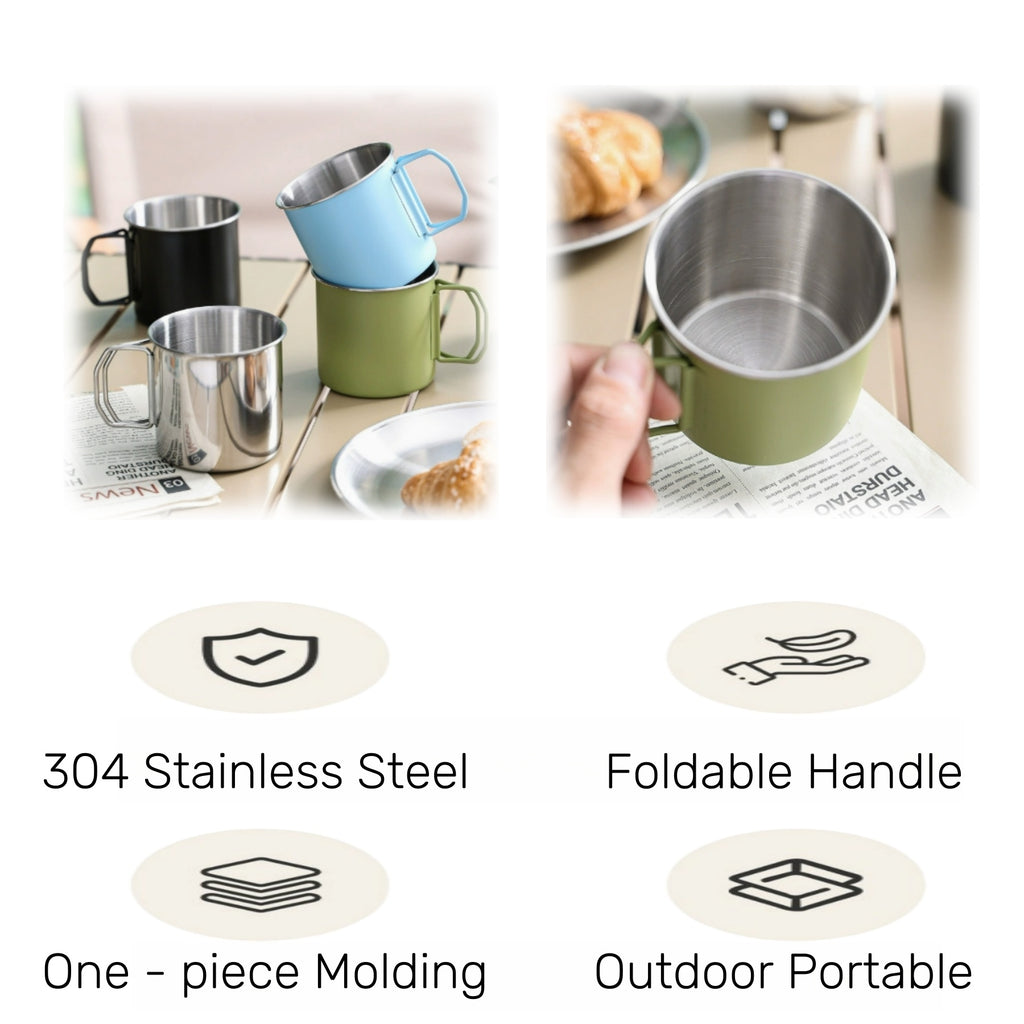 304 Stainless Steel Foldable Cup