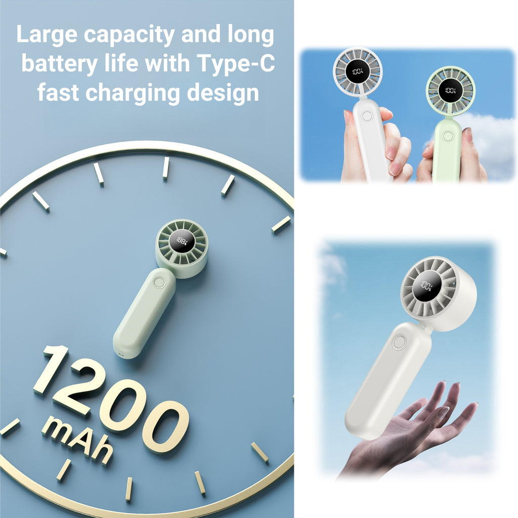 Digital - Display Folding Desktop Fan
