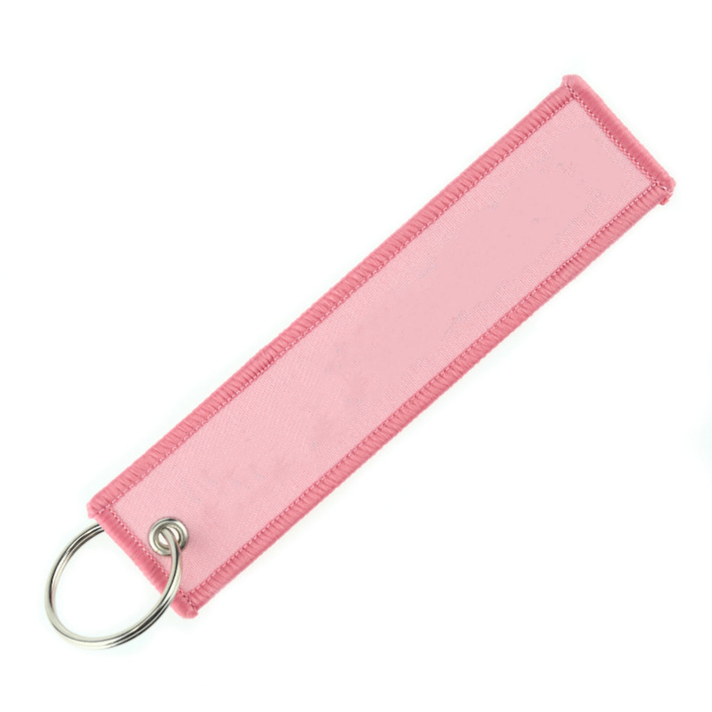 Custom Embroidered Woven Tag Keychain