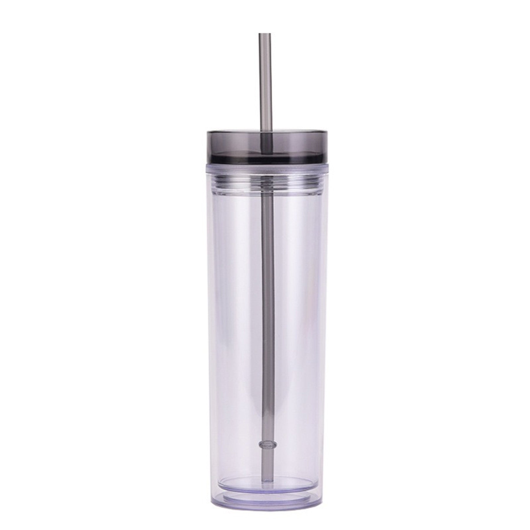Double Layer Acrylic Transparent Straw Cup