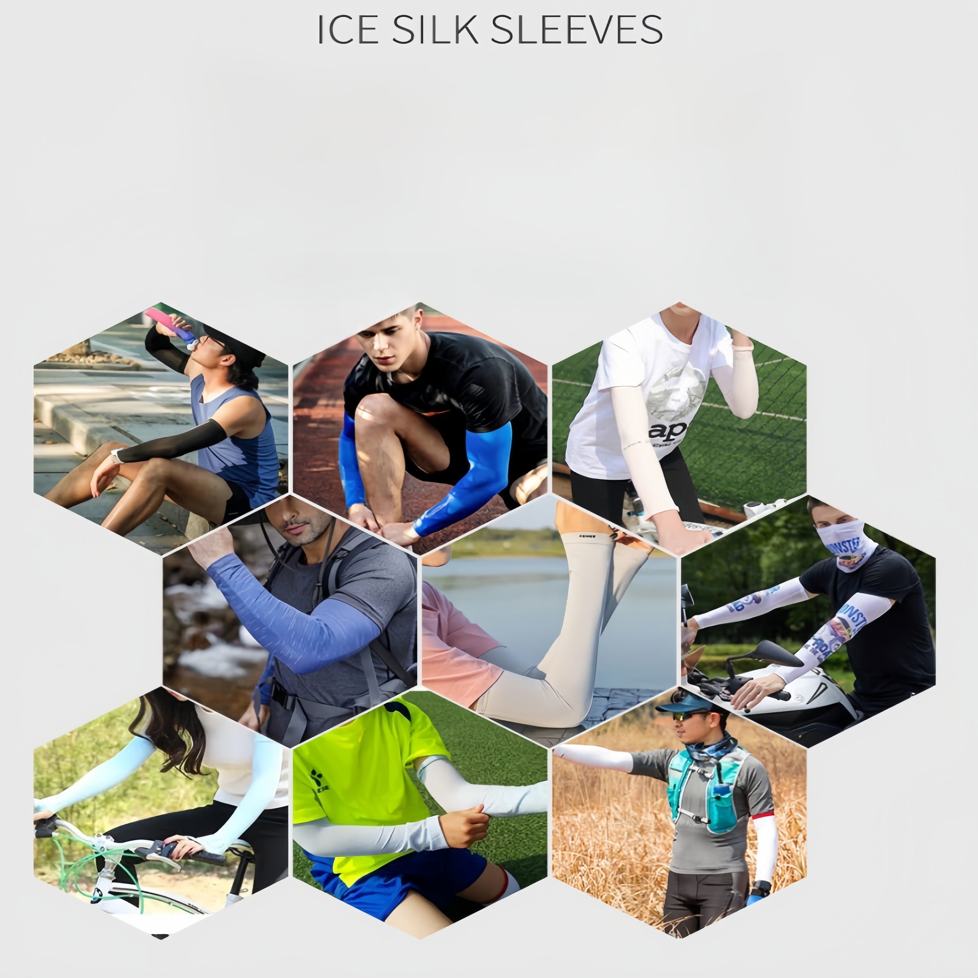 Cooling Ice Silk Arm Sleeves