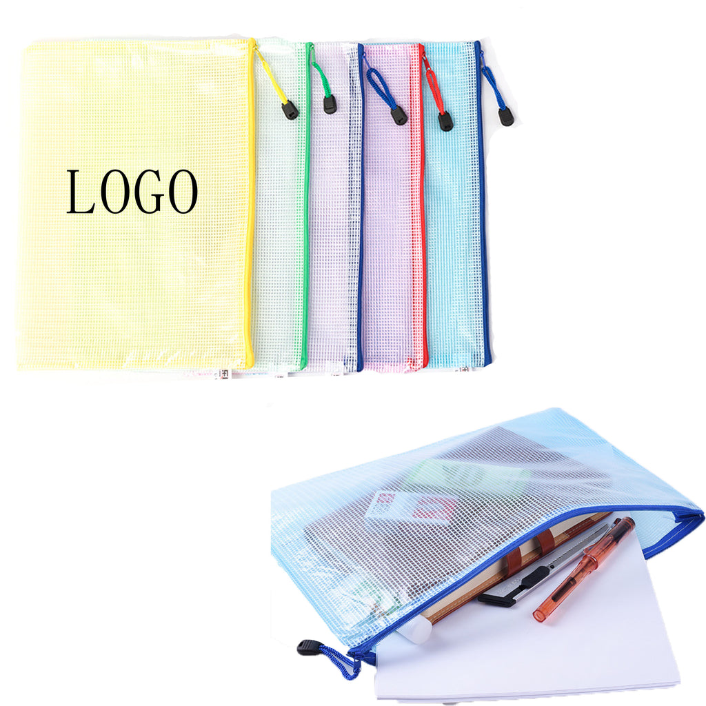 Zipper File Bags Mesh File Folders