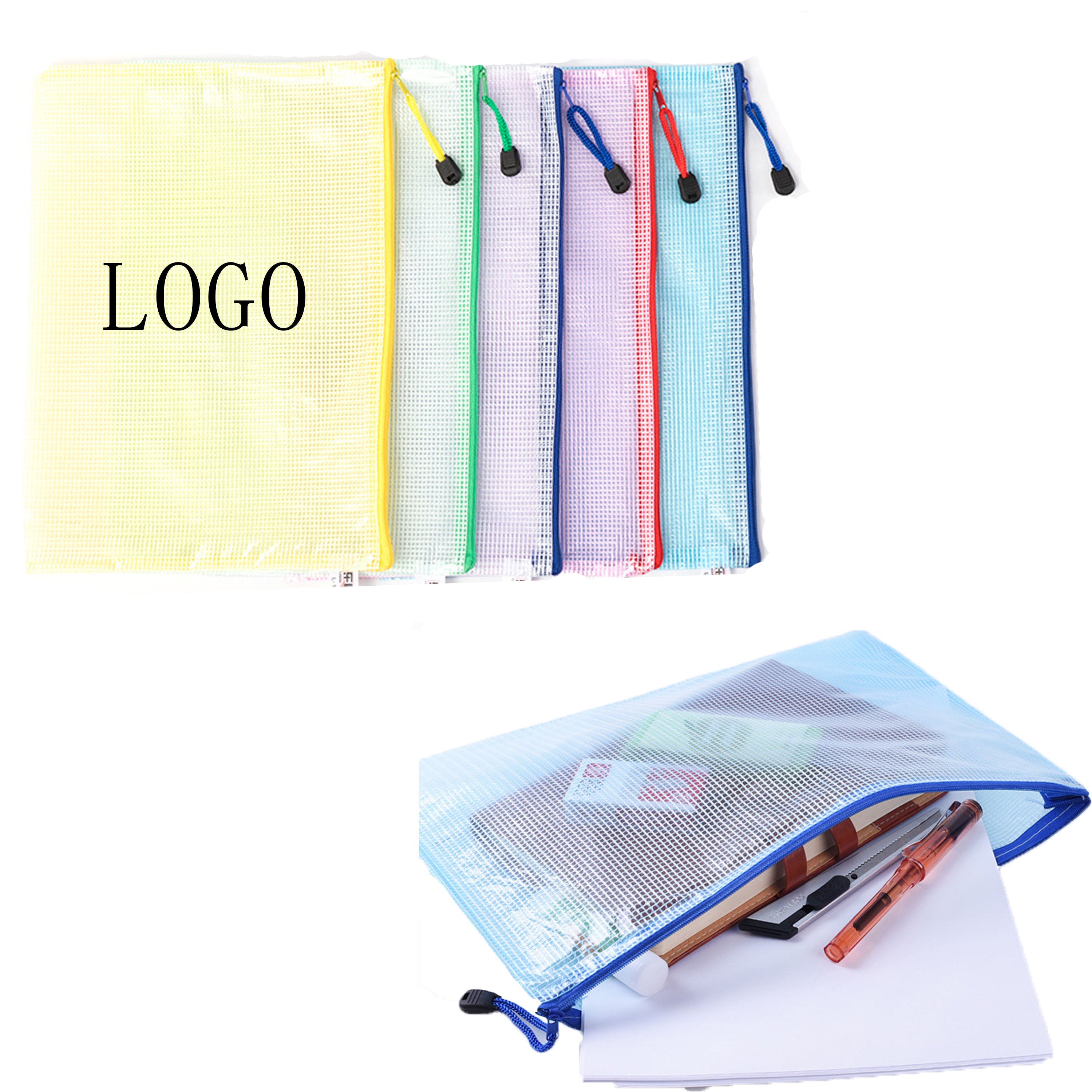 Zipper File Bags Mesh File Folders