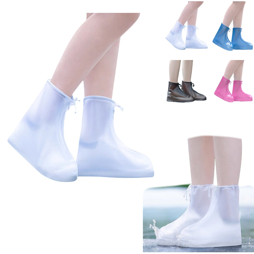 Waterproof Pvc Overshoes Slip Resistant All Sizes