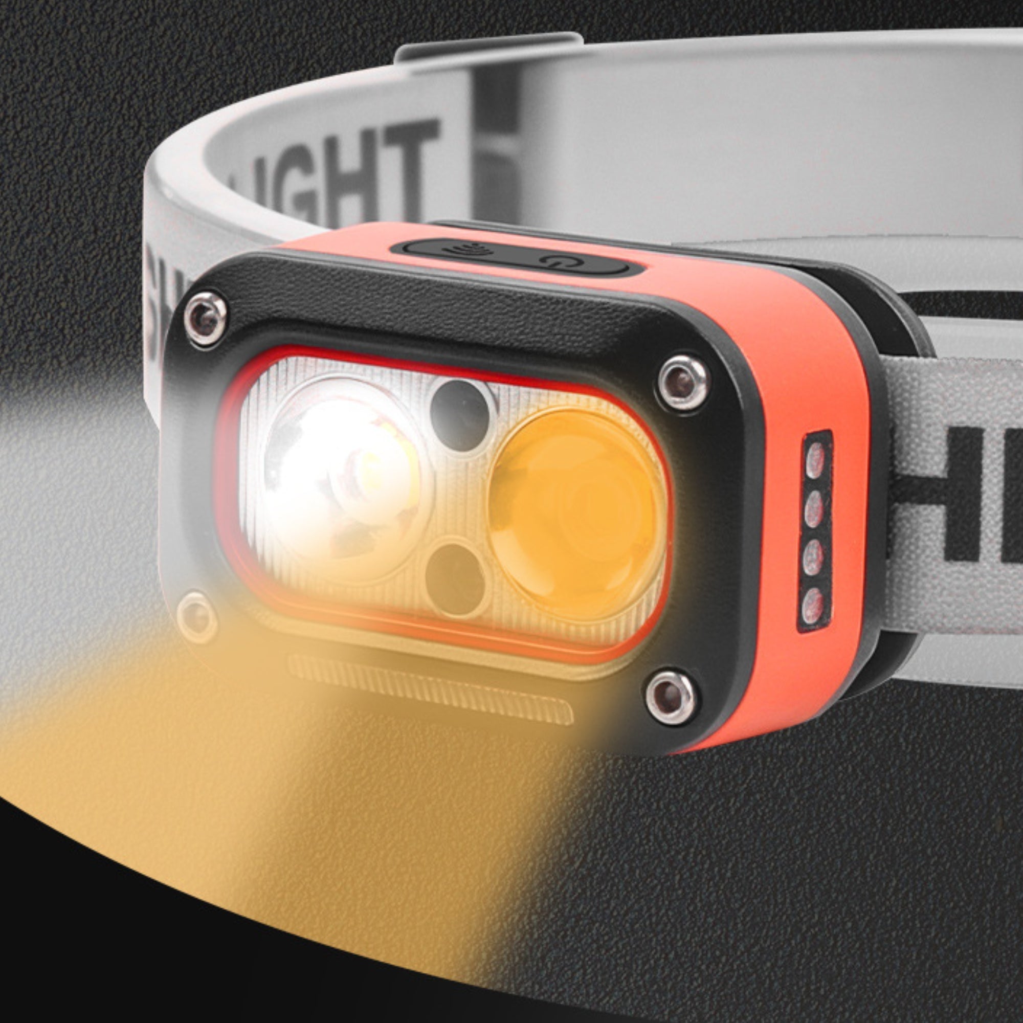 Three Light Source Usb-Rechargeable High-Intensity Sensor Headlamp