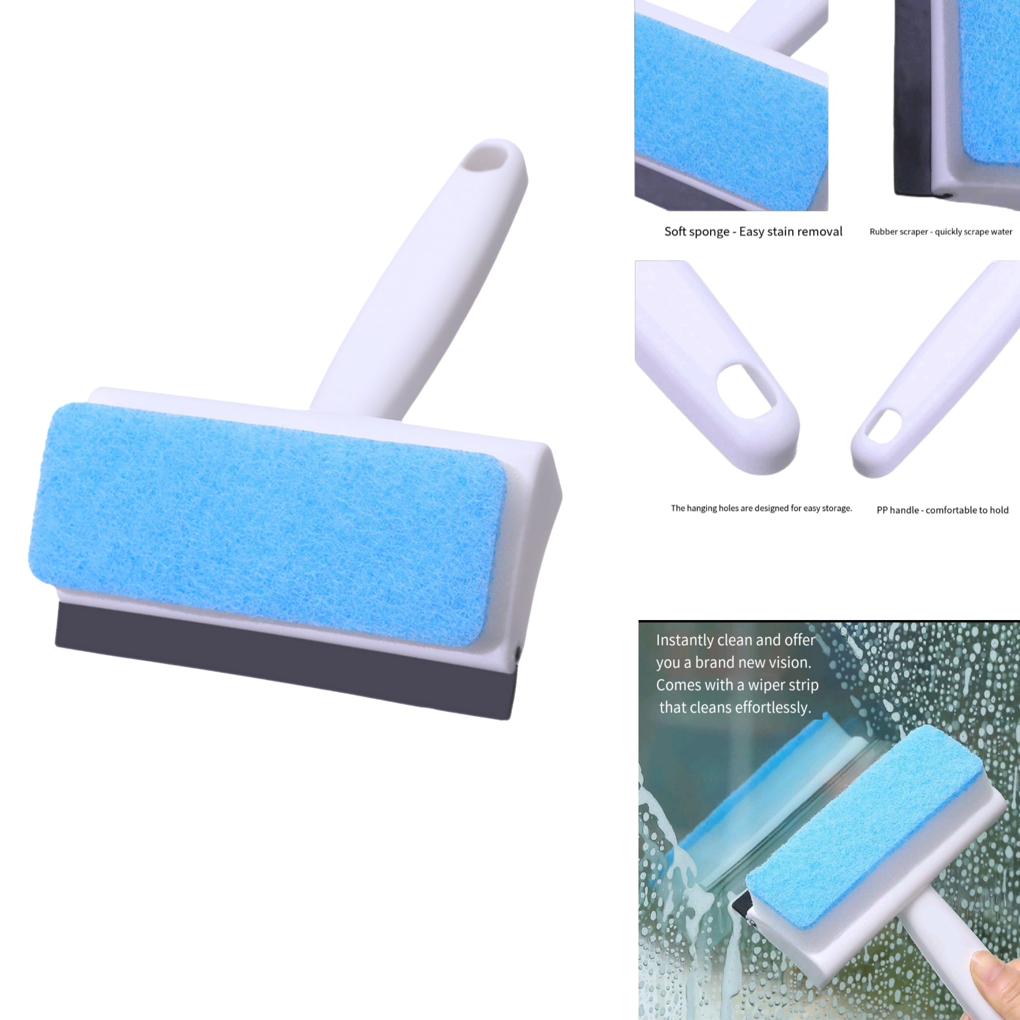 Double Sided Soft Rubber Glass Squeegee