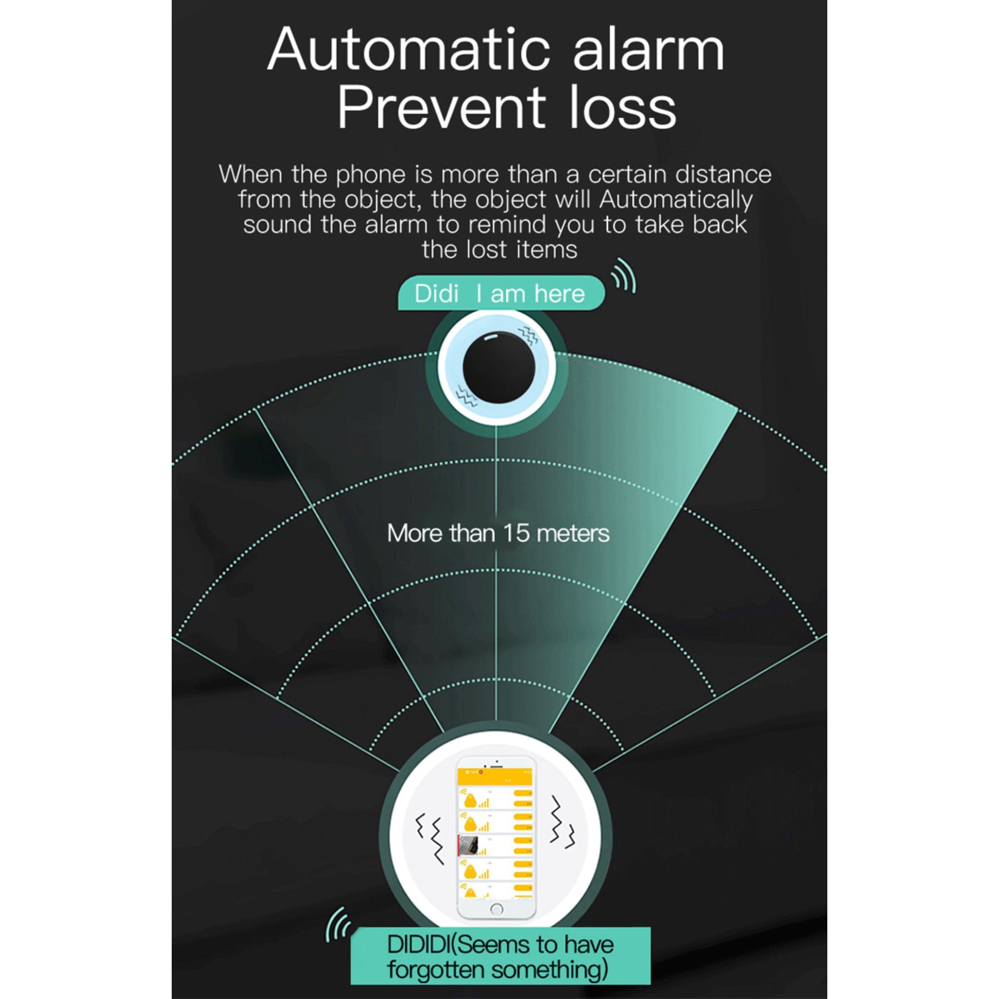 Round Bluetooth Anti - lost Device
