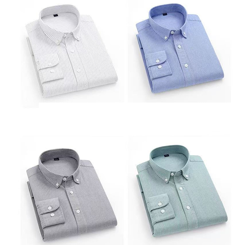 Silk Solid Color Long-Sleeve Shirts