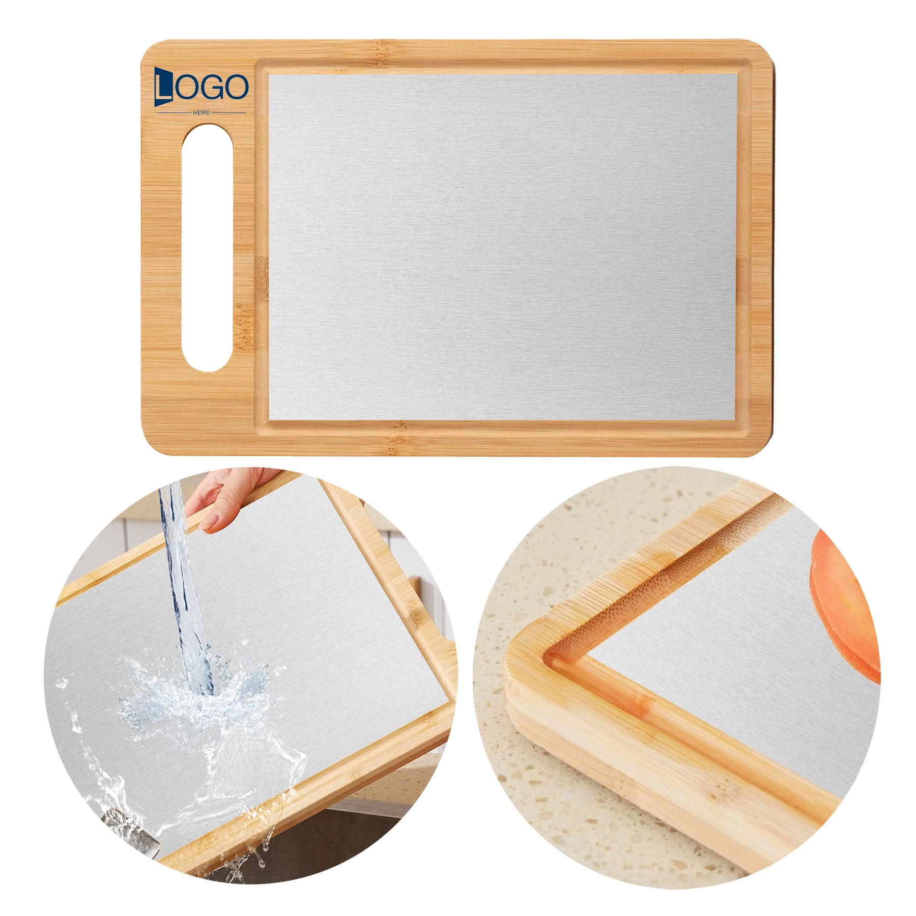 Bamboo Stainless Steel Cutting Board