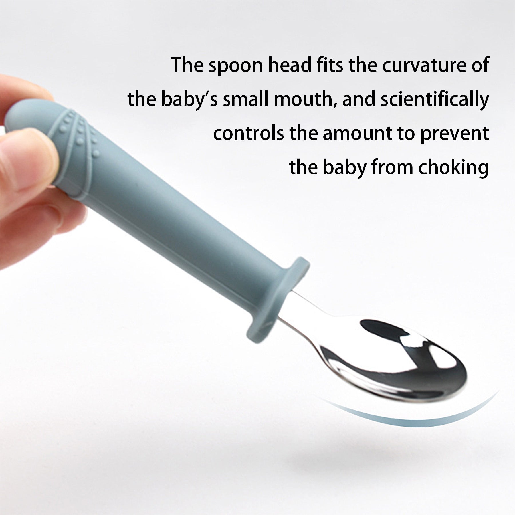 Fork And Spoon Set With Silicone Handle