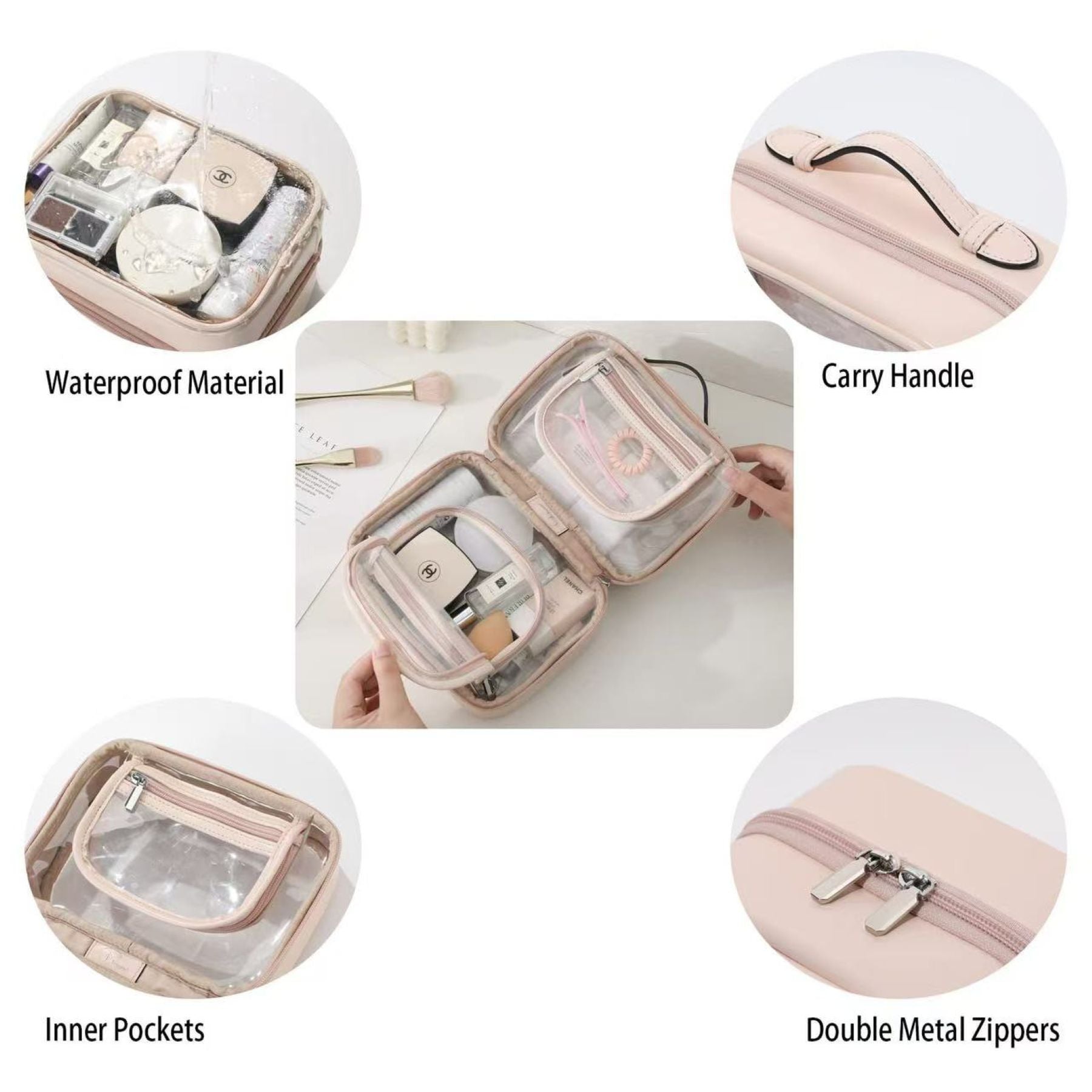 Transparent Portable Toiletry Bag