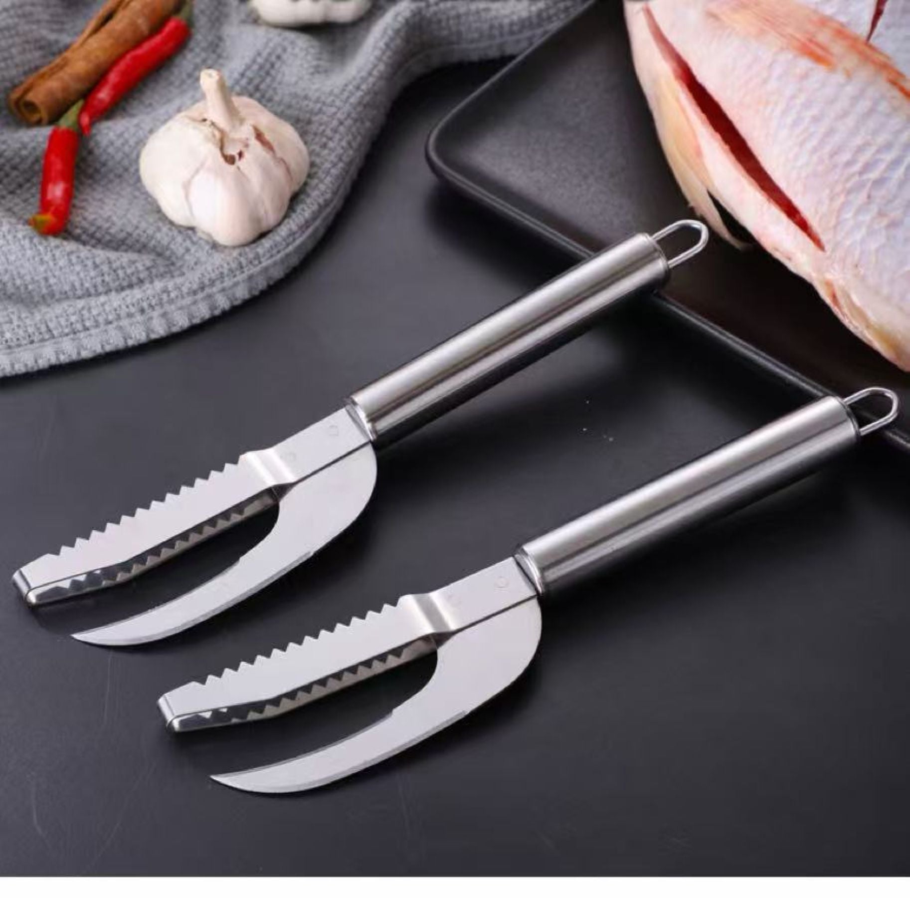 Household Stainless Steel Fish-Skin Removal Tool