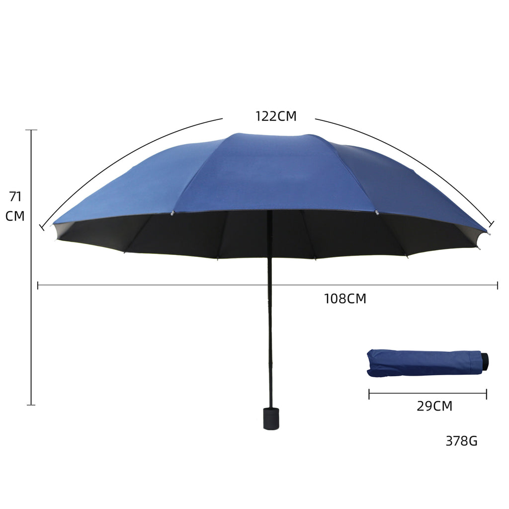 23-Inch 10-Bone Vinyl Cloth Umbrella