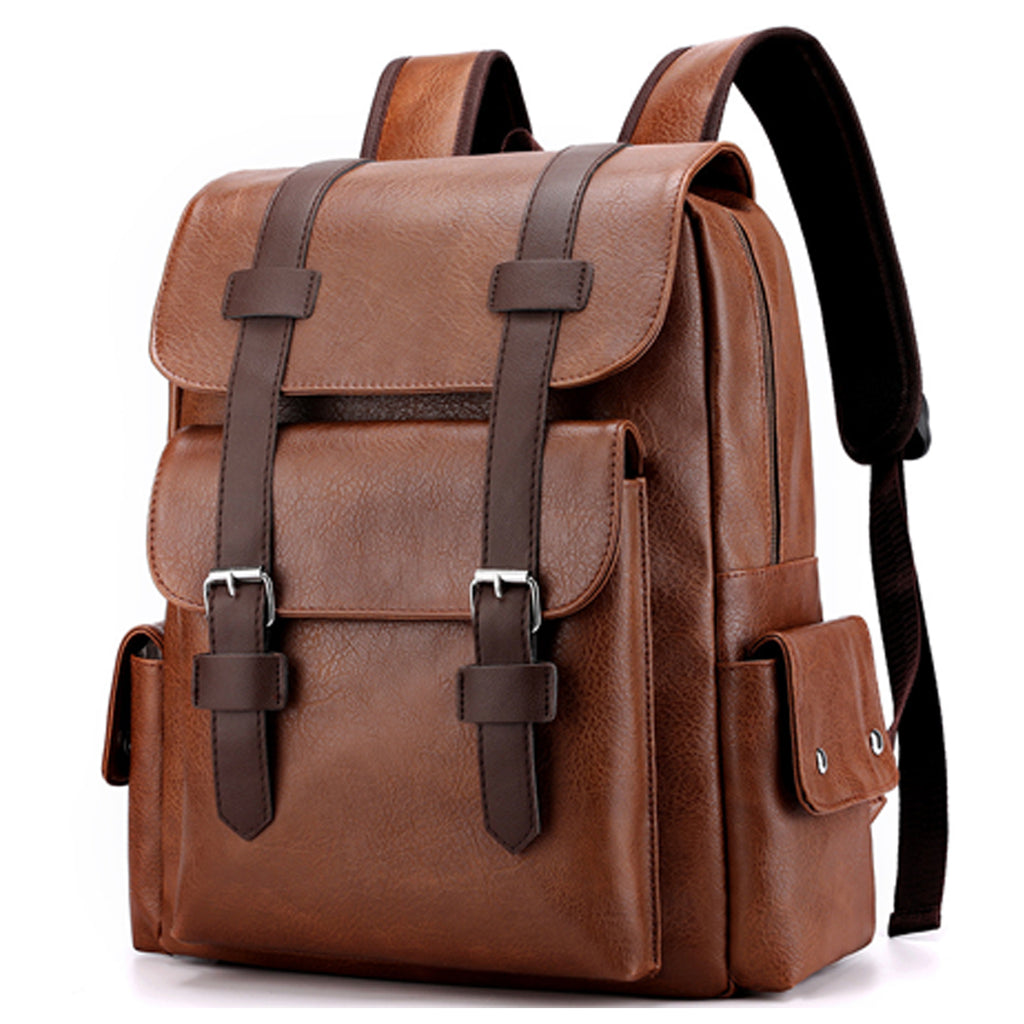 PU Leather Travel Laptop Backpack