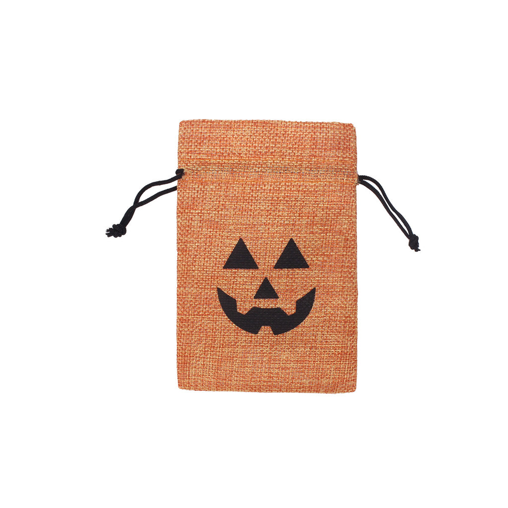 Halloween Flax Cord Linen Drawstring Bag