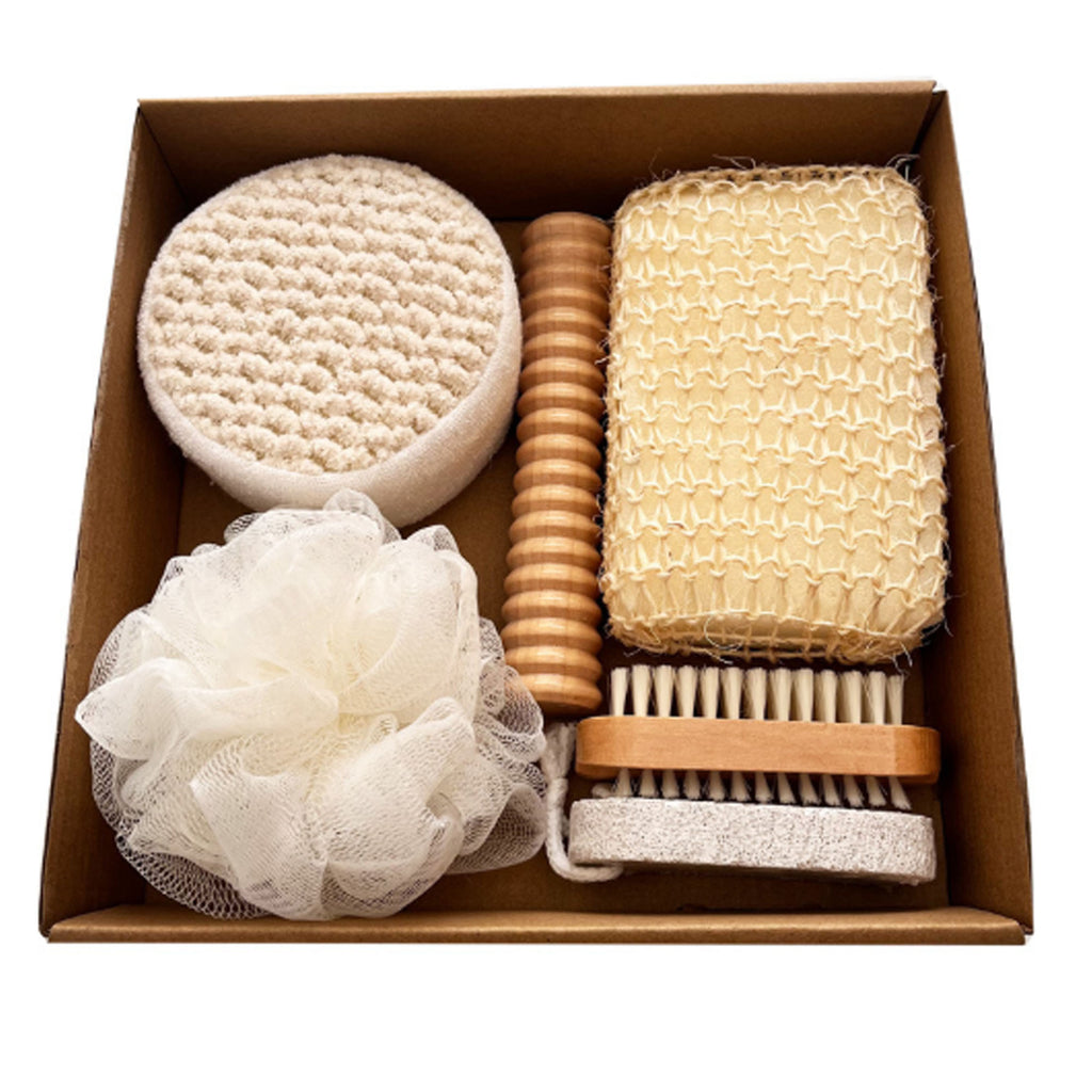 Natural Bath 6 Piece Set Spa Home Body Care Kit