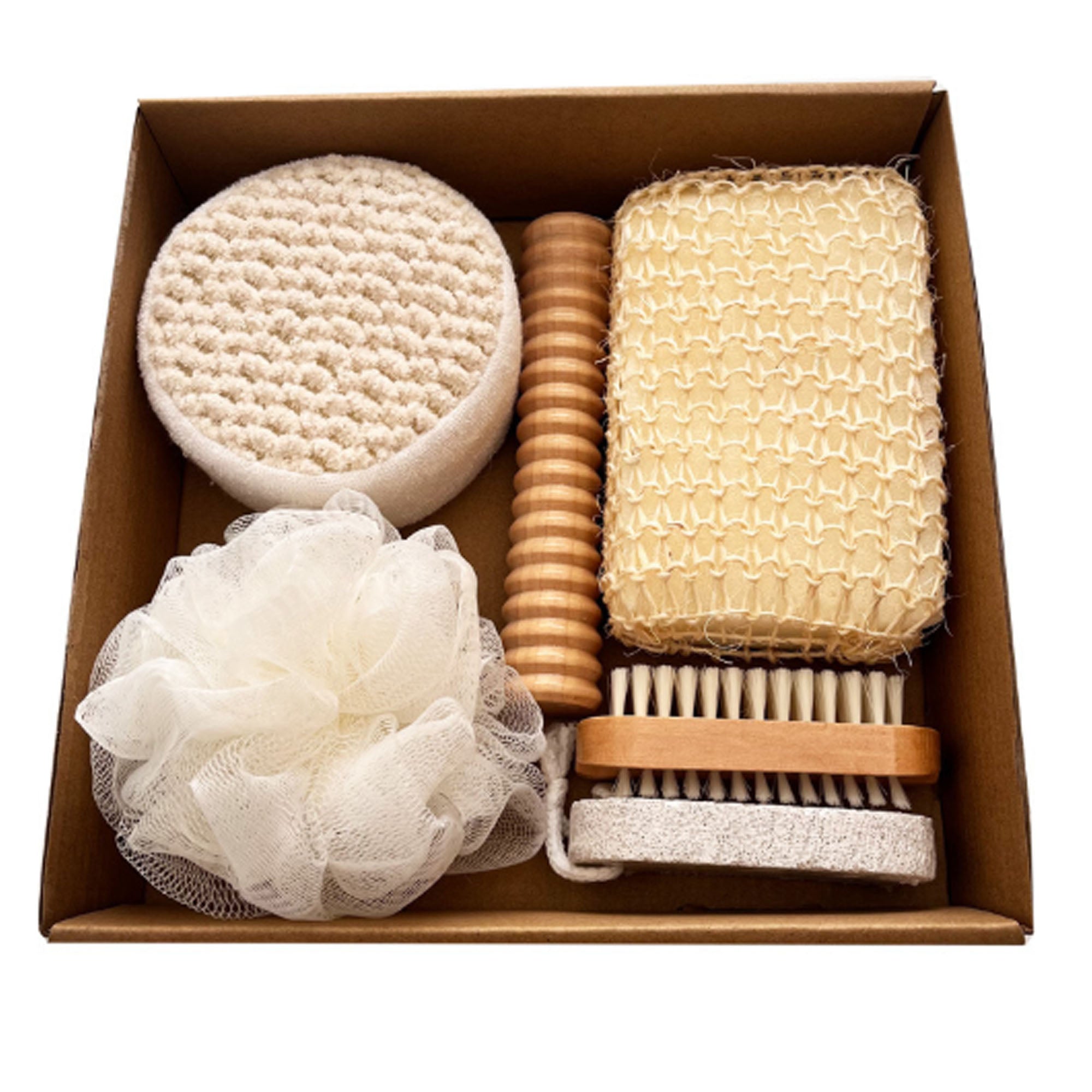 Natural Bath 6 Piece Set Spa Home Body Care Kit