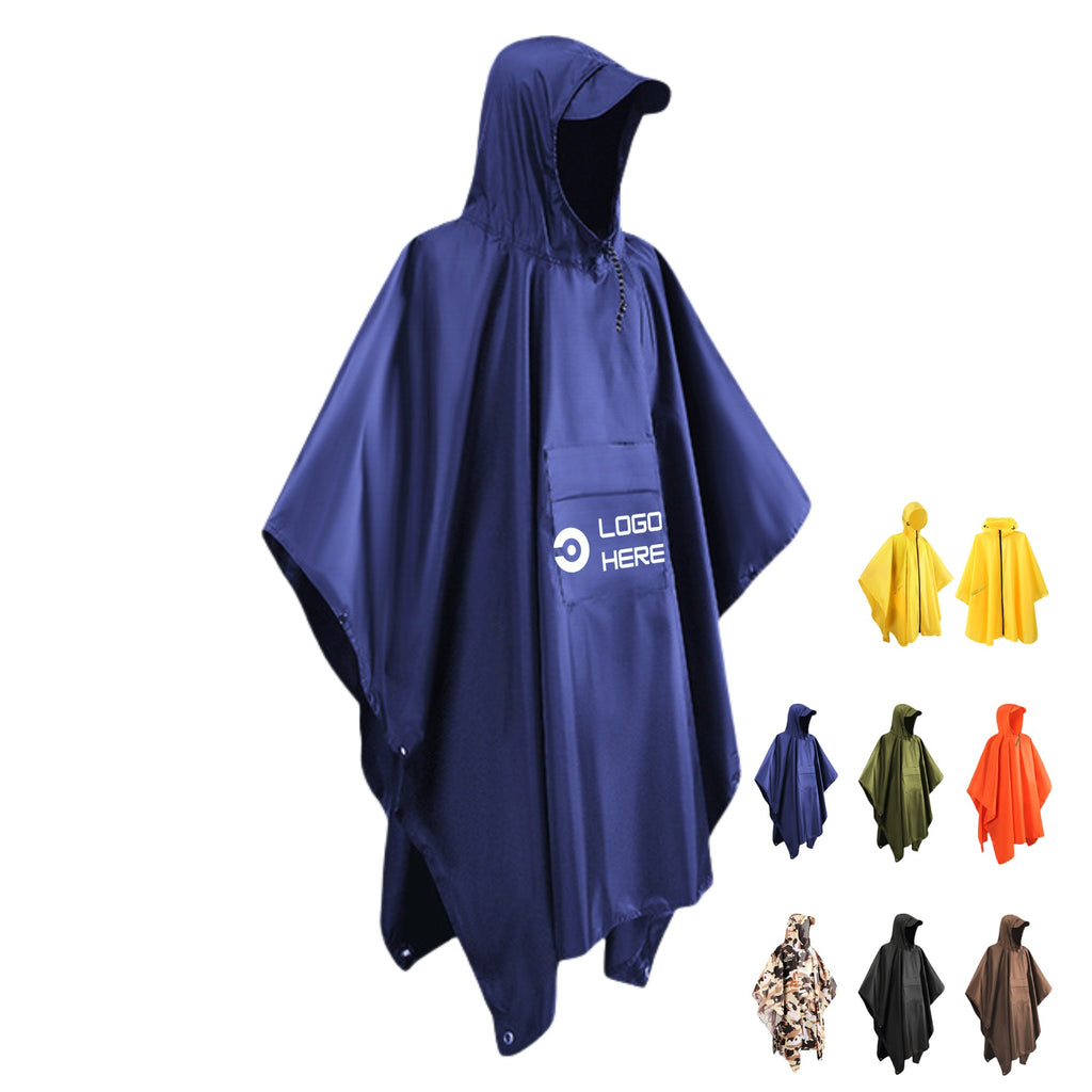 Lightweight Hooded Rain Poncho