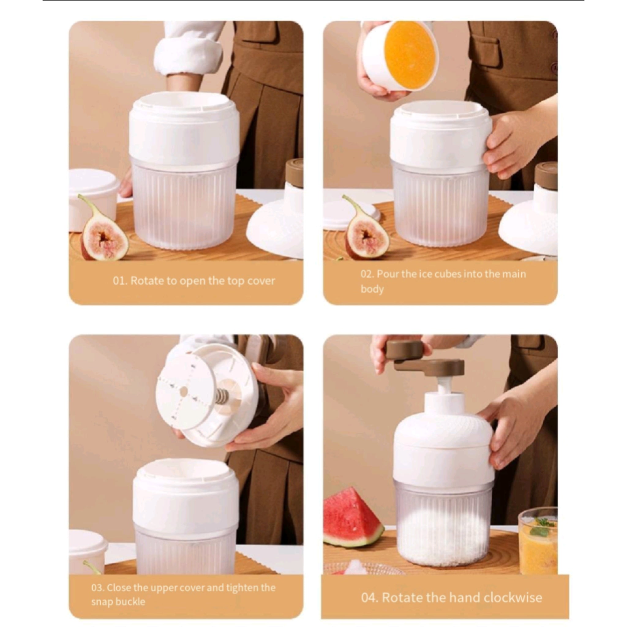 Portable Manual Ice Shaver Machine For Summer Parties