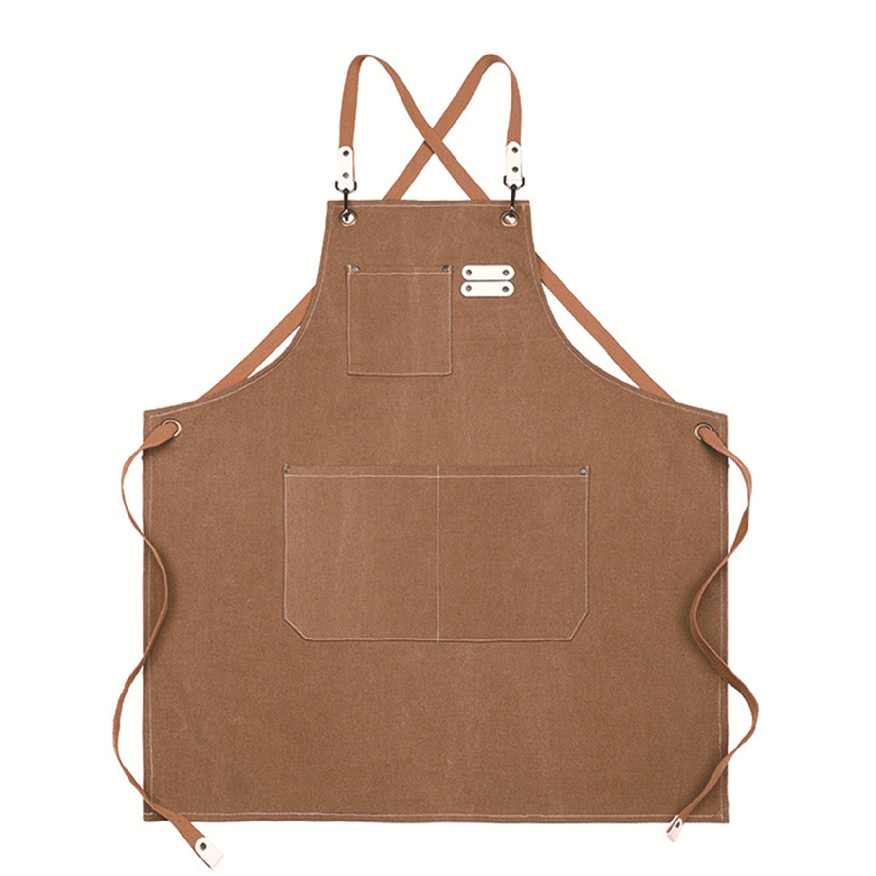 Waterproof And Oil-Proof Canvas Apron With Large Pockets