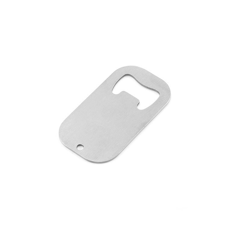 Stainless Steel Flat Beer Bottle Opener Keychain