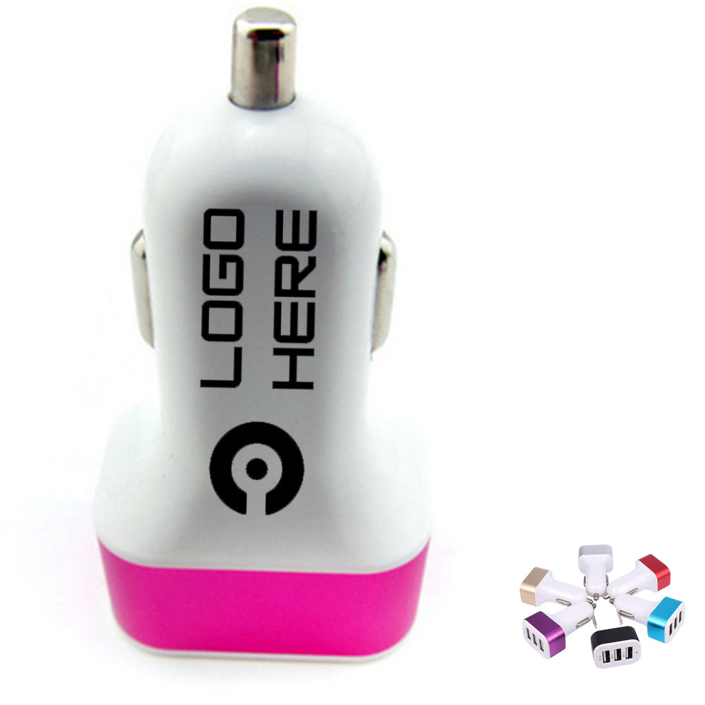 Car Charger with 3 USB Ports for Charging Multiple Devices