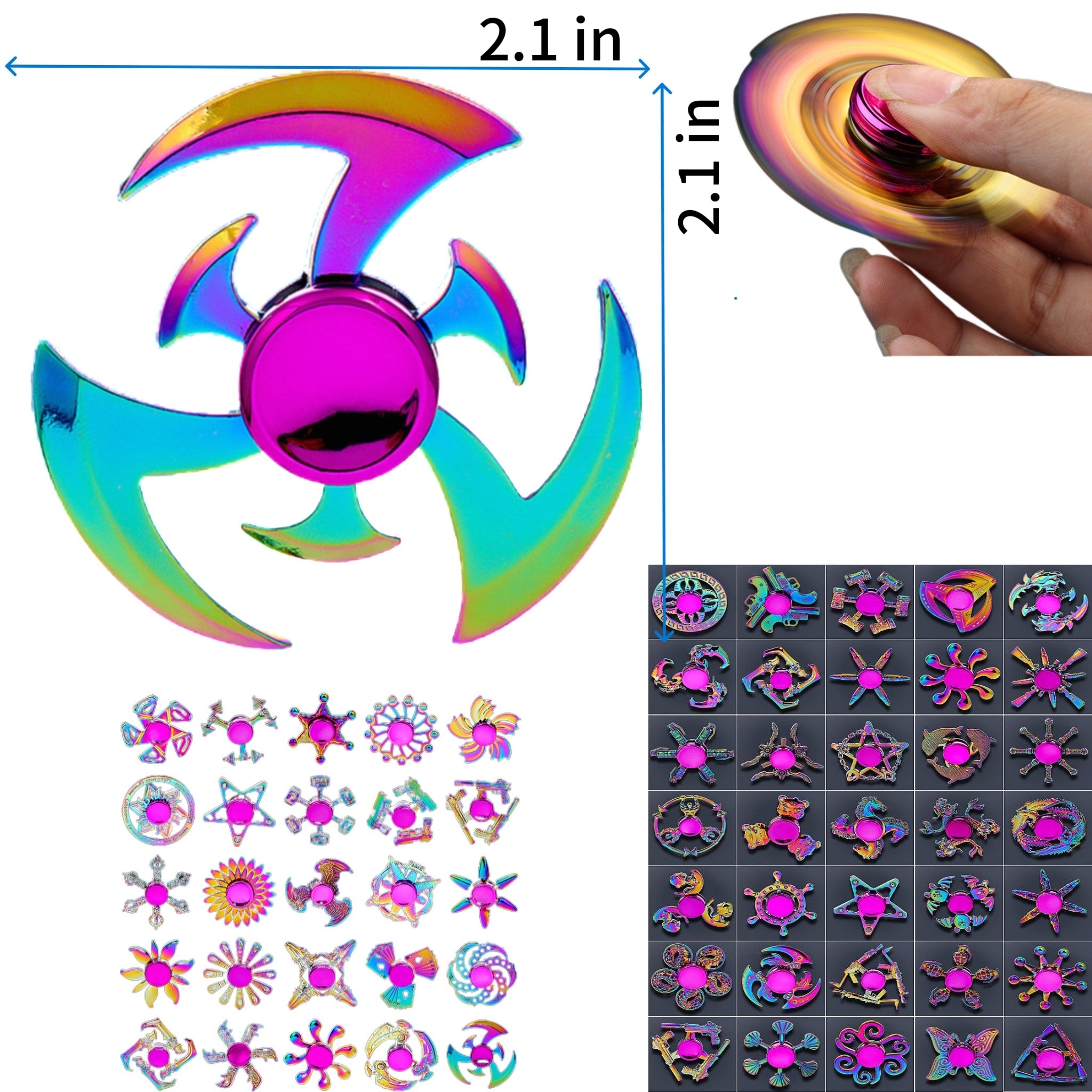 Colorful Alloy Finger Spinner