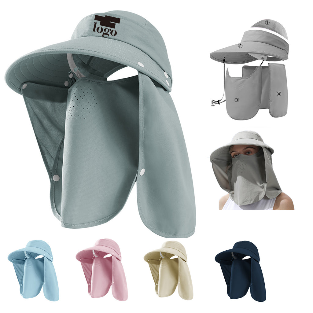 Summer Neck Protection Detachable Top Sun Hat