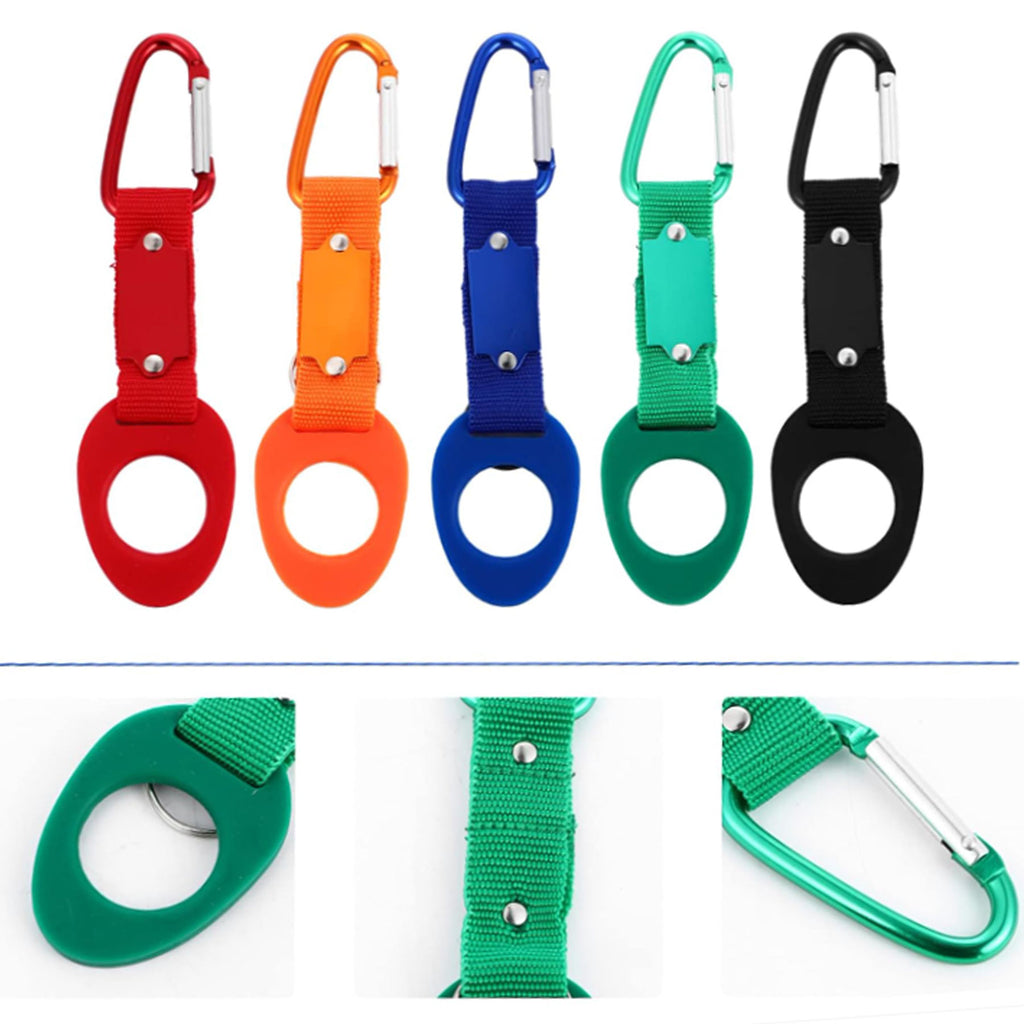 Silicone Water Bottle Holder With Carabiner Buckle