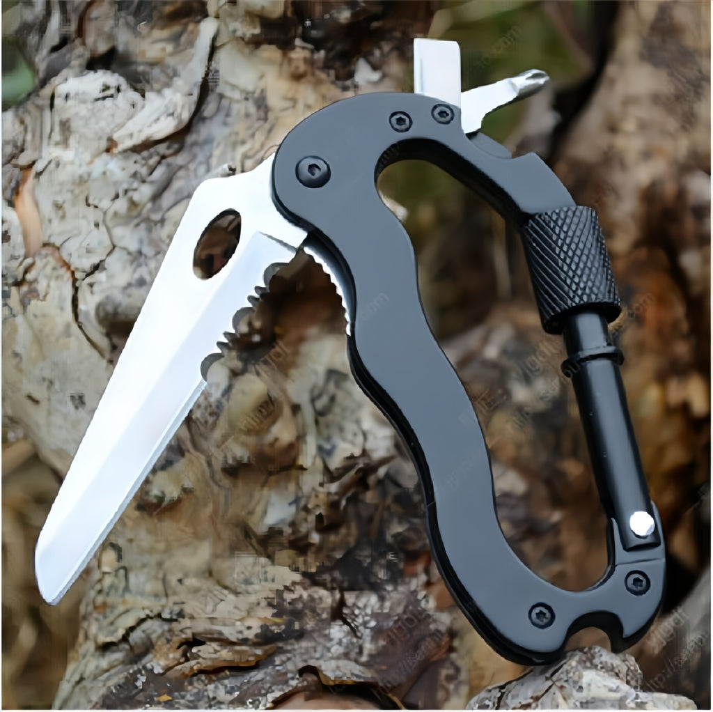 D-Type Carabiner Folding Knive