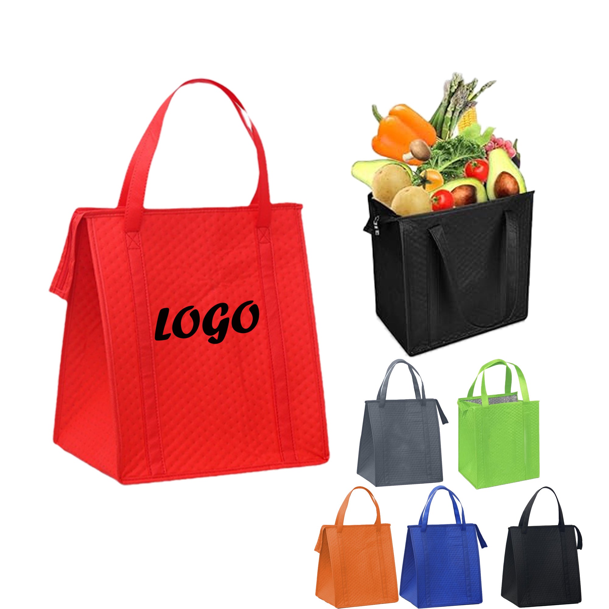 Embossed Sot Non Woven Thermal Bag Tote Shopping Bag
