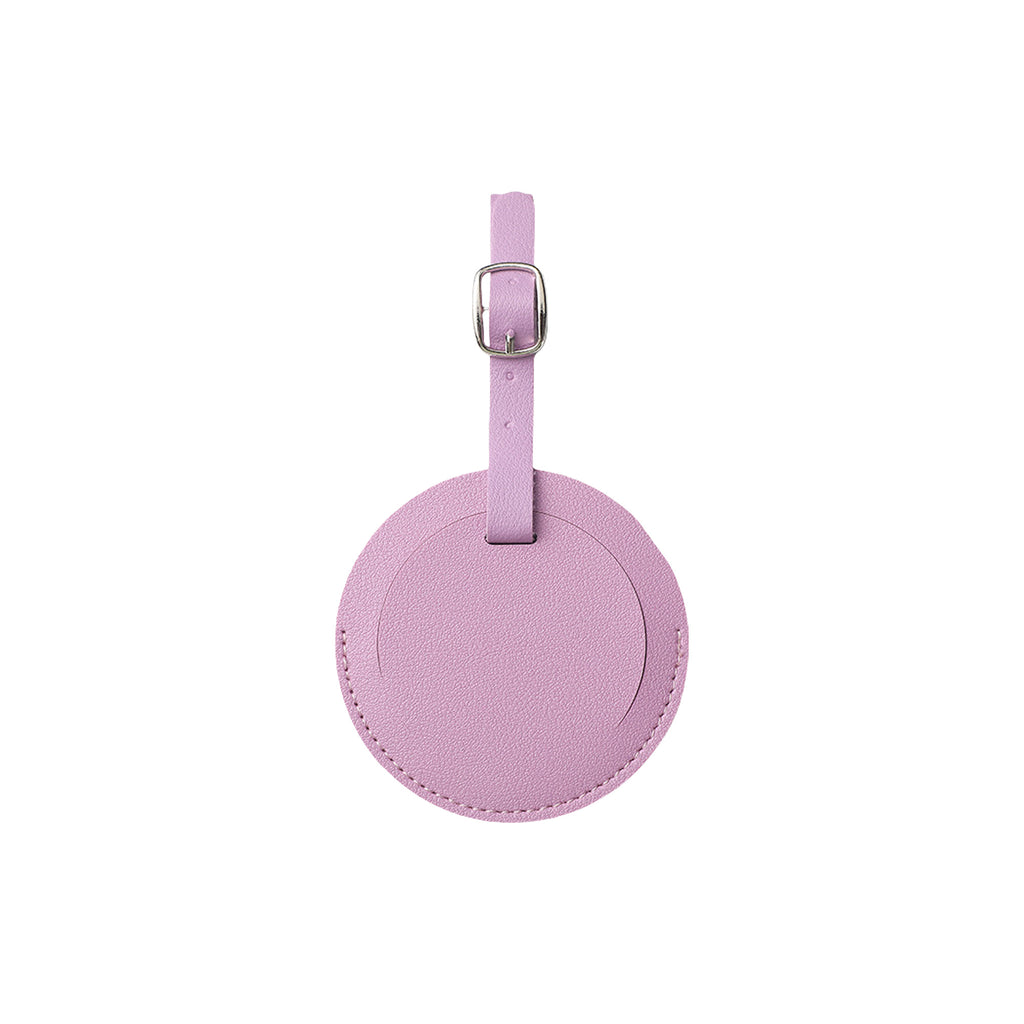 Premium Faux Leather Round Baggage ID Tag