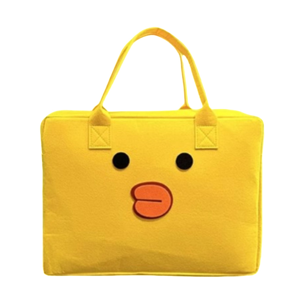 Large Capacity Felt Cartoon Travel Organizer Tote Bag