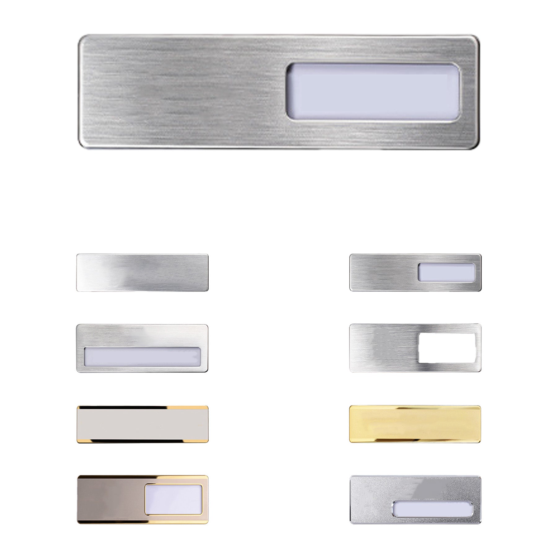 Stainless Steel Name Tag with Pin or Magnetic Back