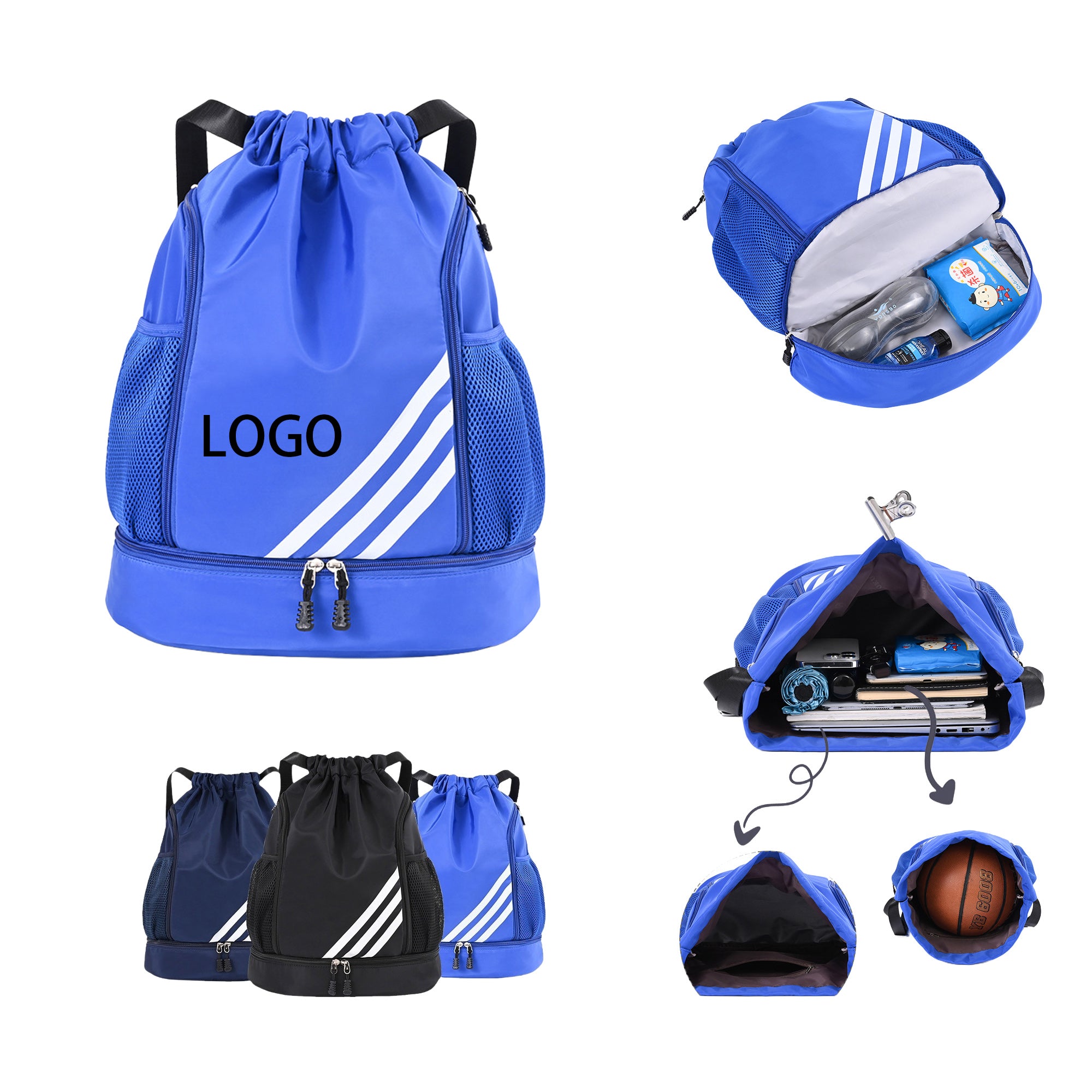 Large-Capacity Lightweight Sports Drawstring Bag